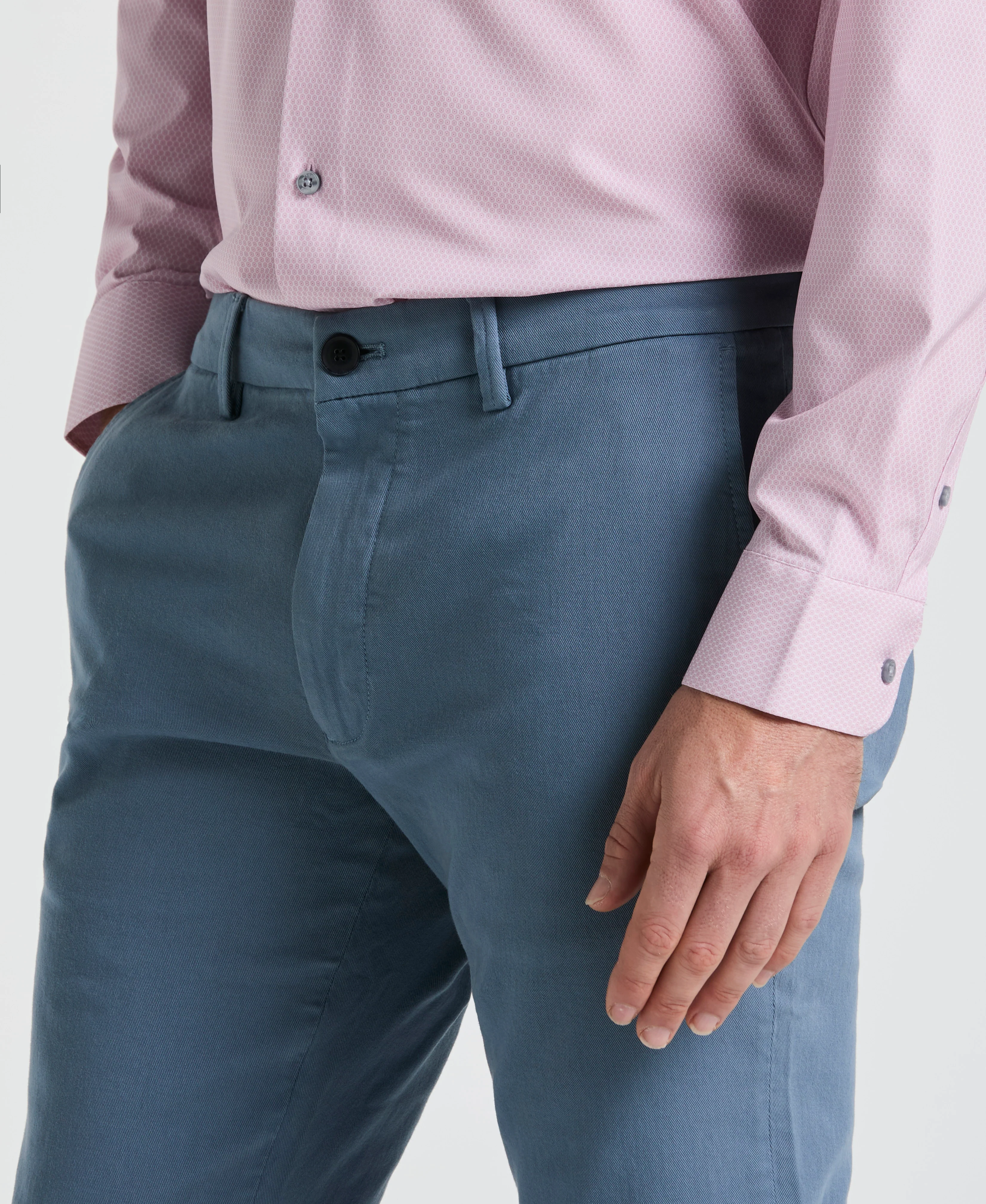 Slim Fit Dyed Solid Twill Chino Pant