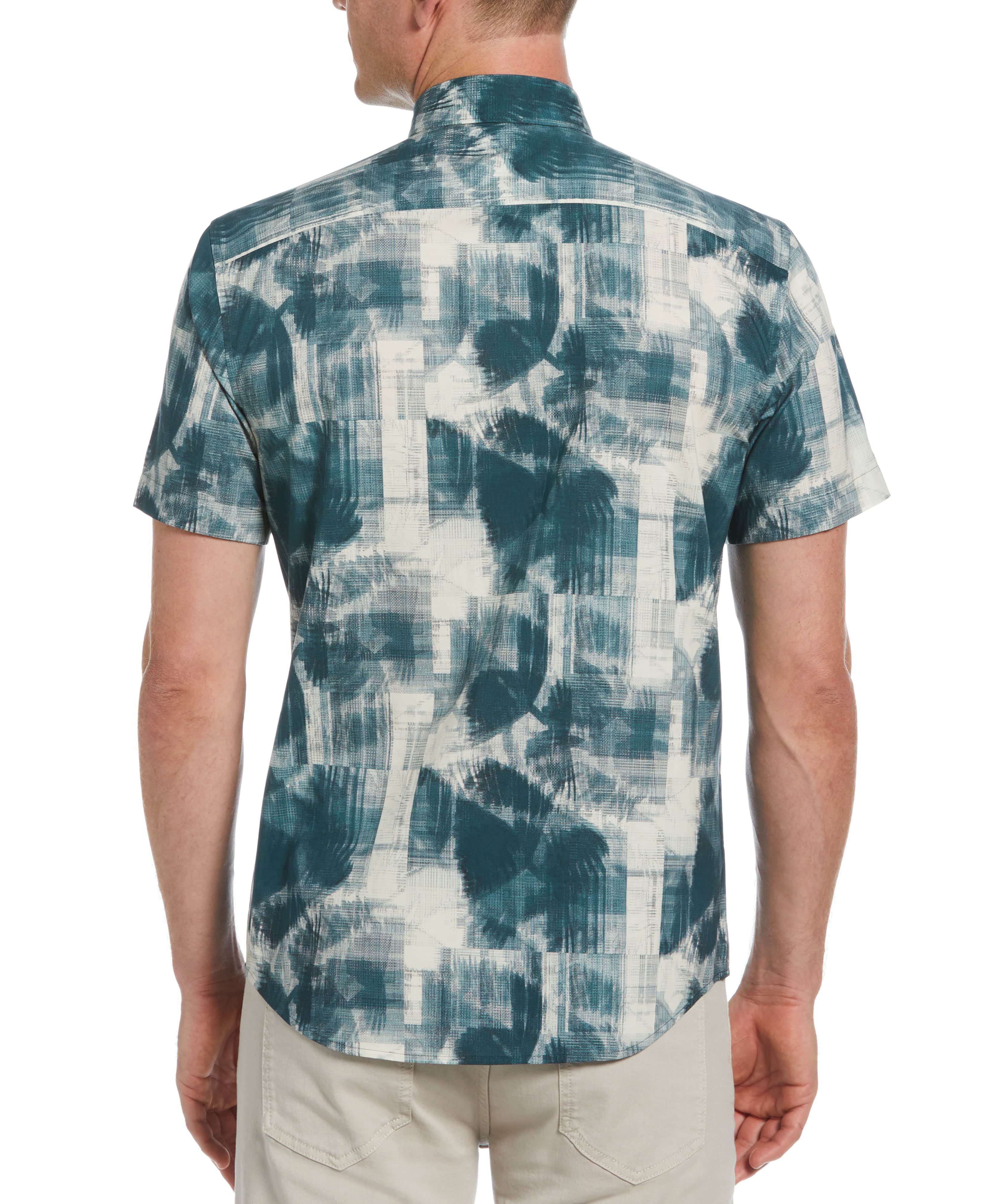 Tua X Perry Ellis Collaboration Palm Print Textured Shirt