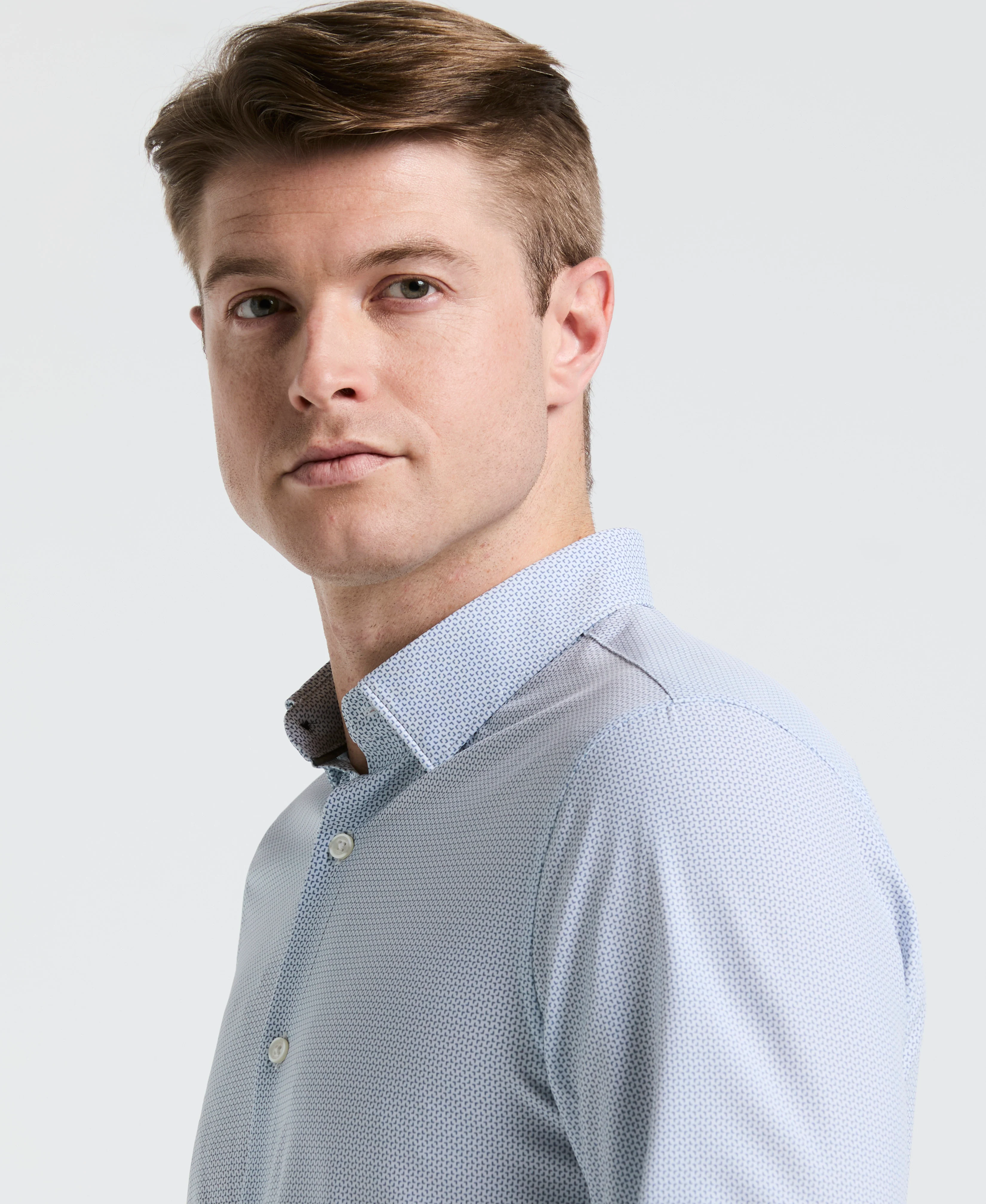 Slim Fit Float Total Stretch Pattern Shirt