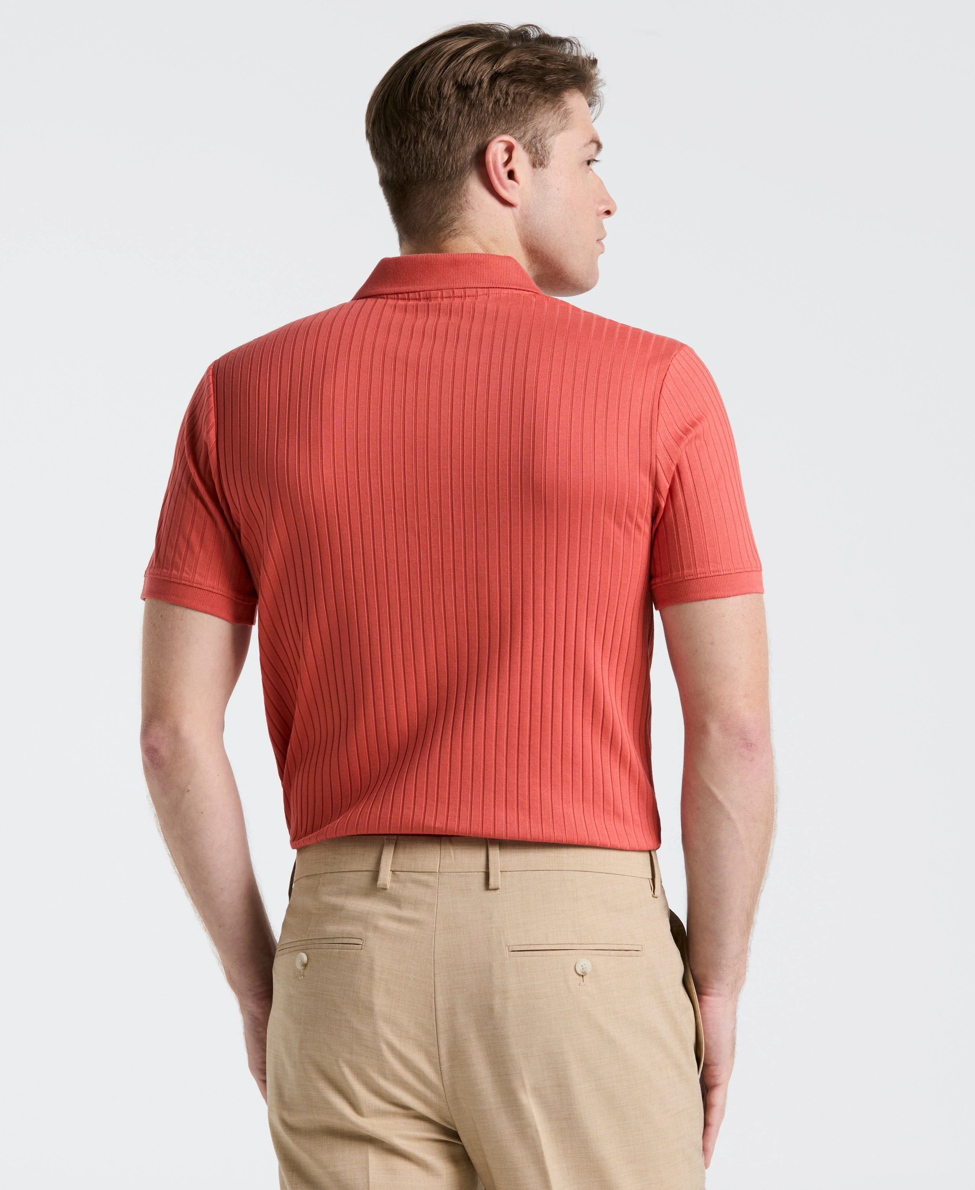 Quarter Zip Ribbed Polo