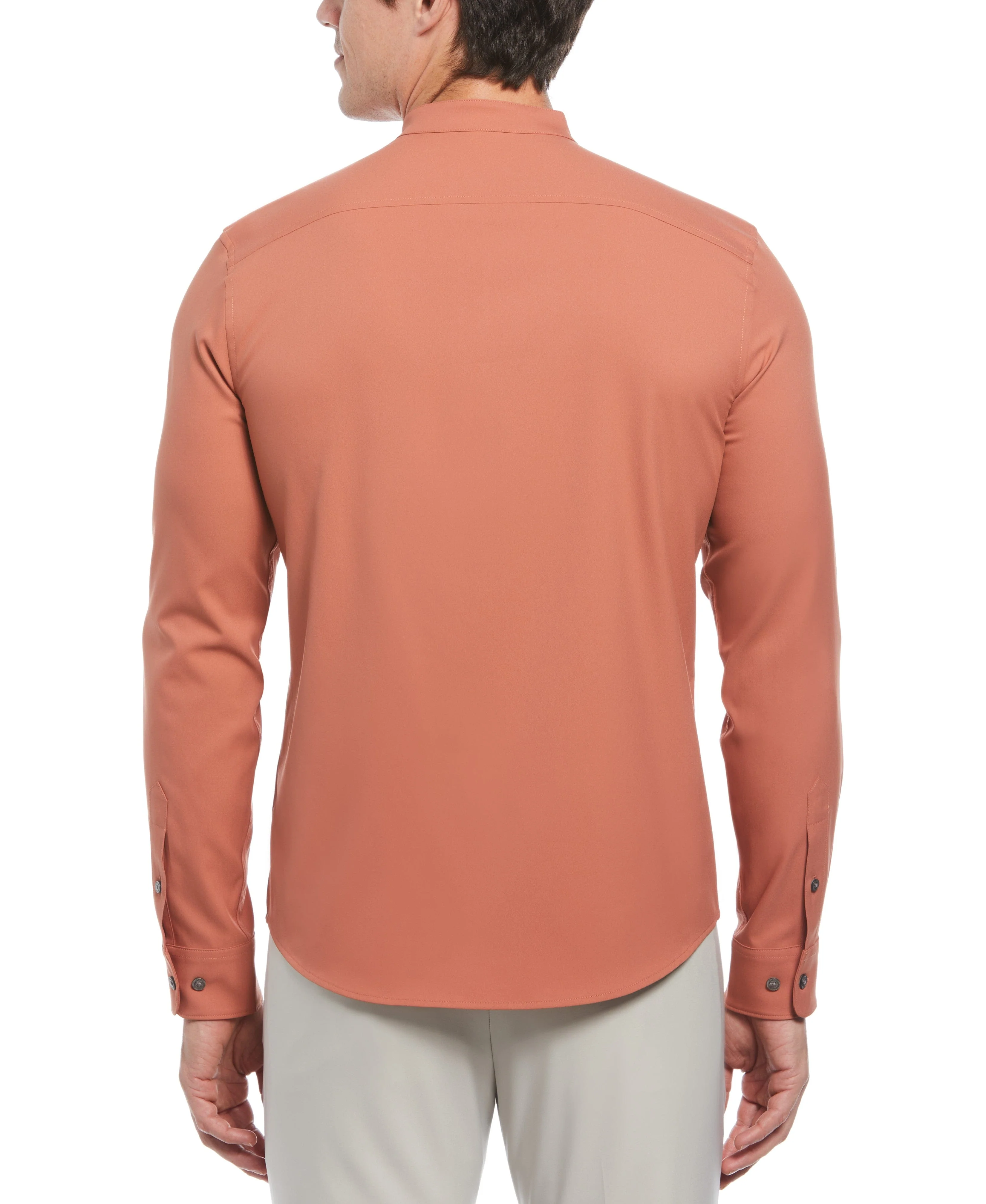 Untucked Total Stretch Slim Fit Banded Collar Shirt