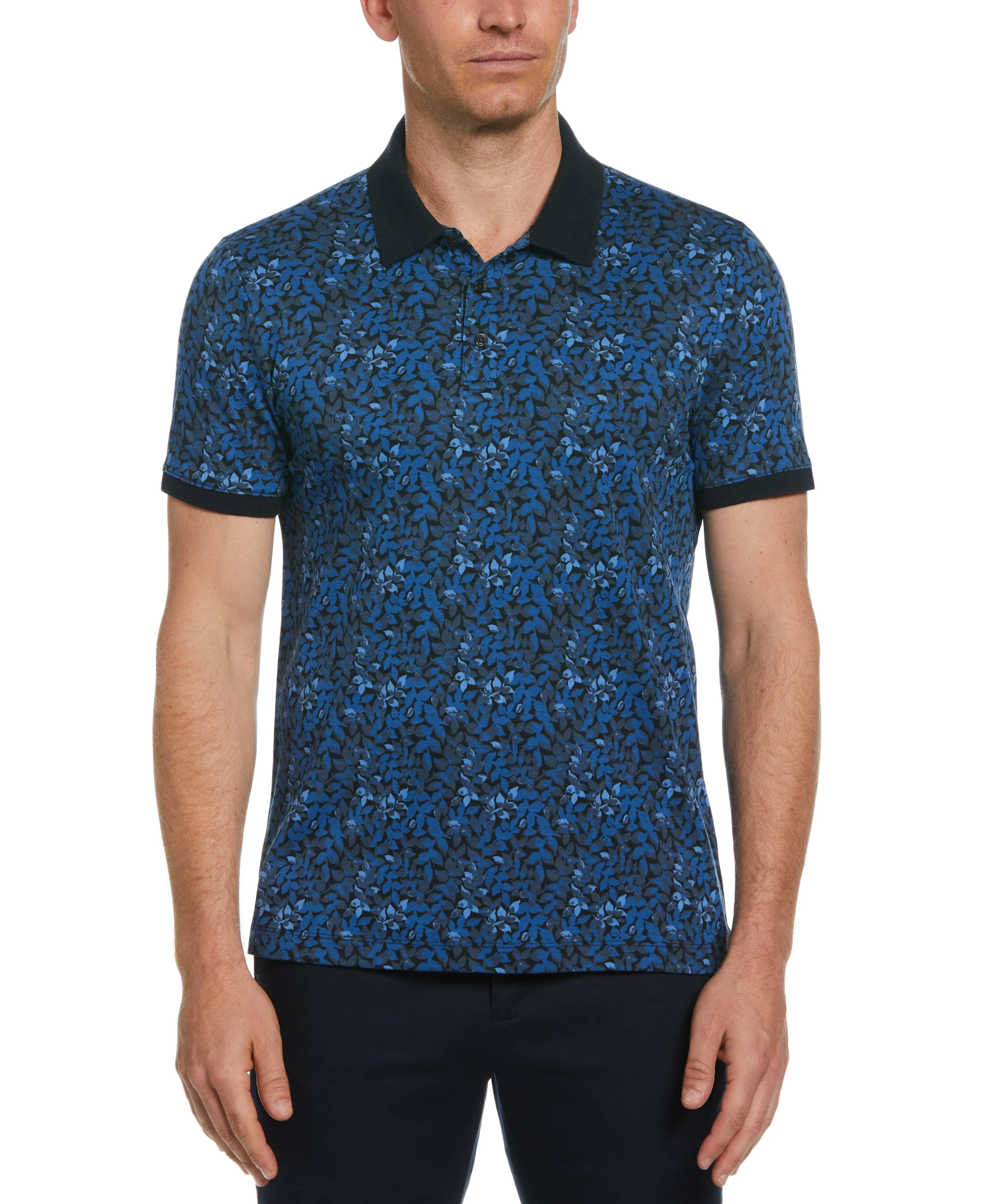 Cotton Leaf Print Polo