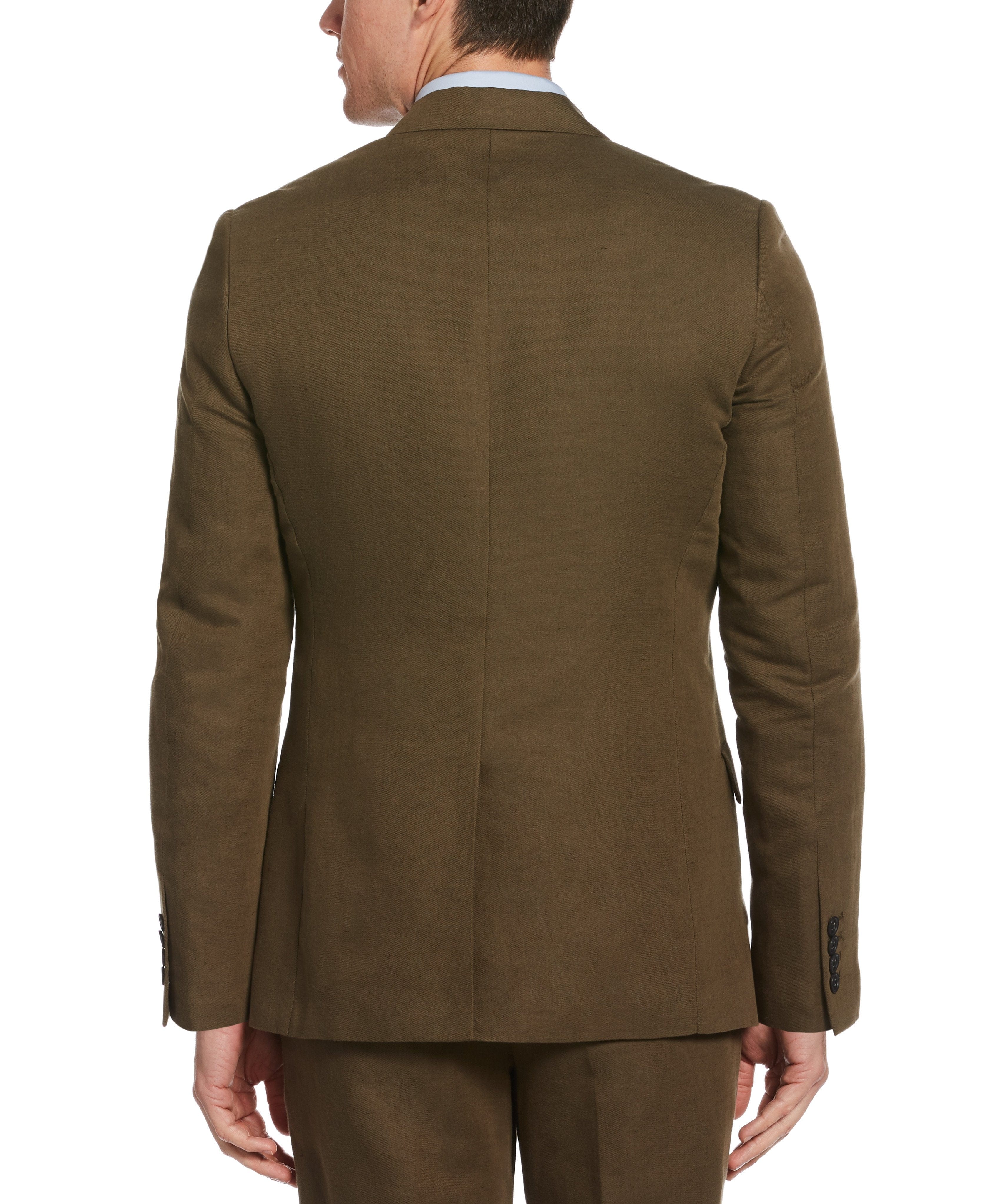 Slim Fit Linen Blend Solid Stretch Suit Jacket