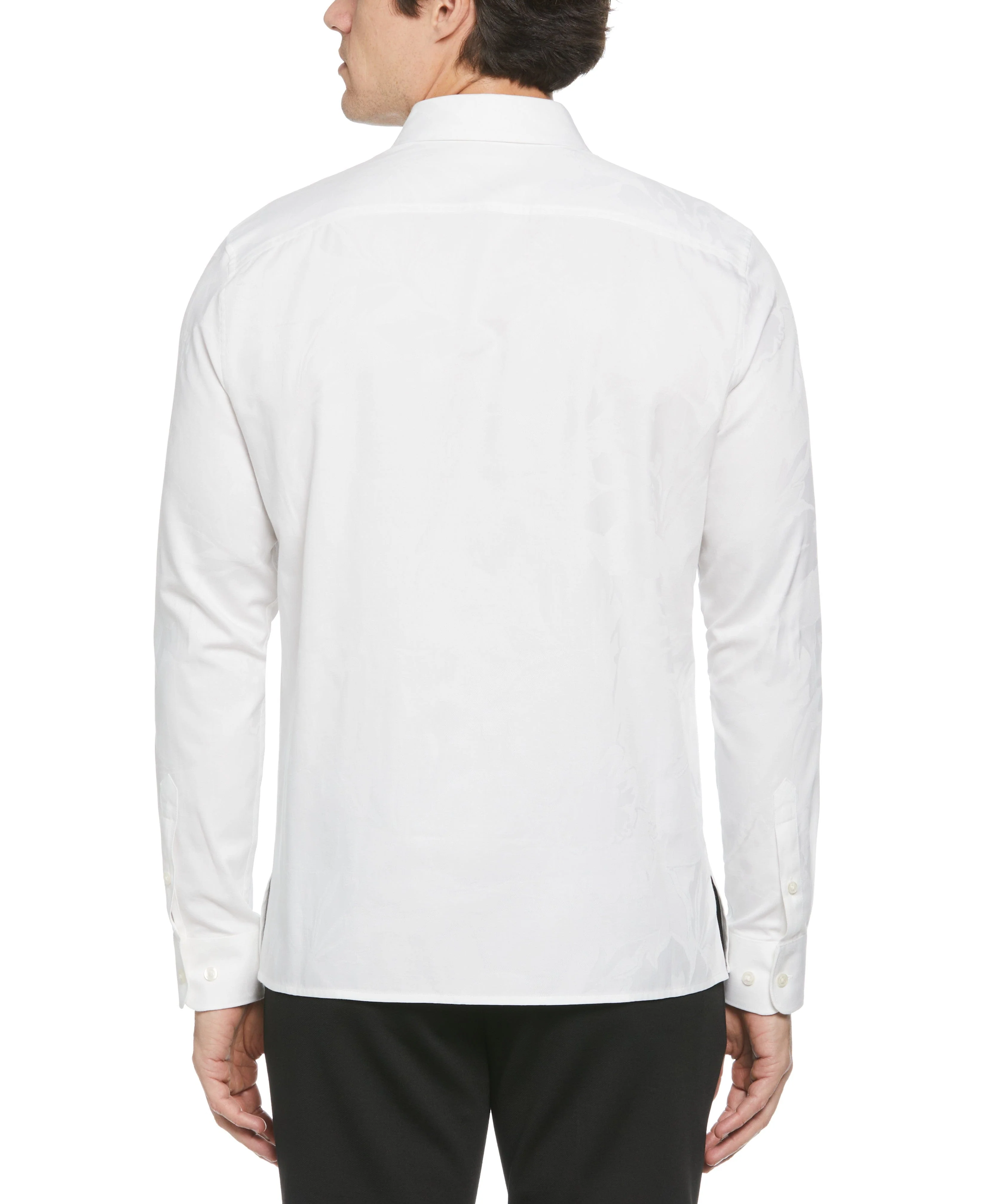 Tonal Floral Print Jacquard Shirt