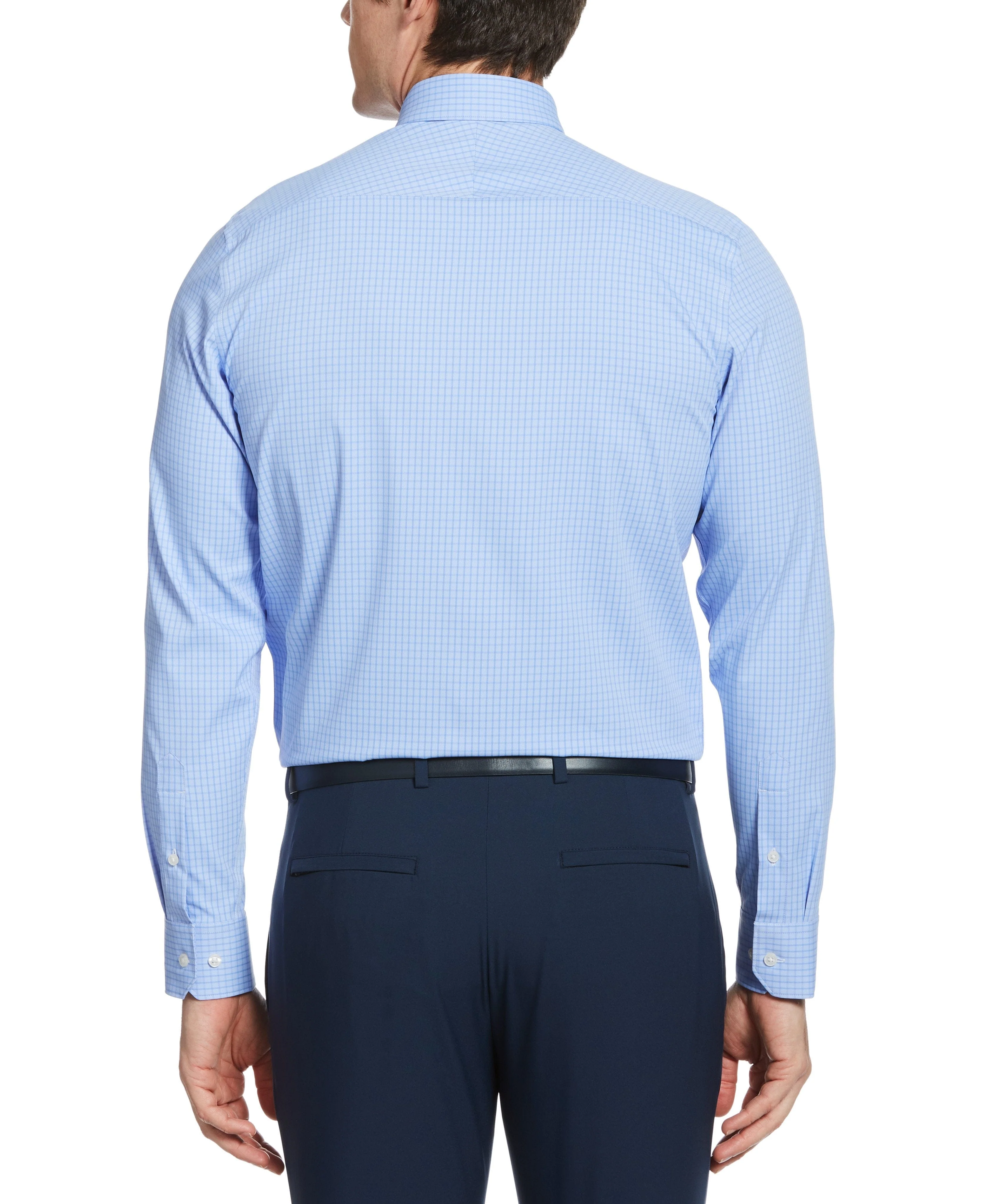 Slim Fit Blue Check Dress Shirt