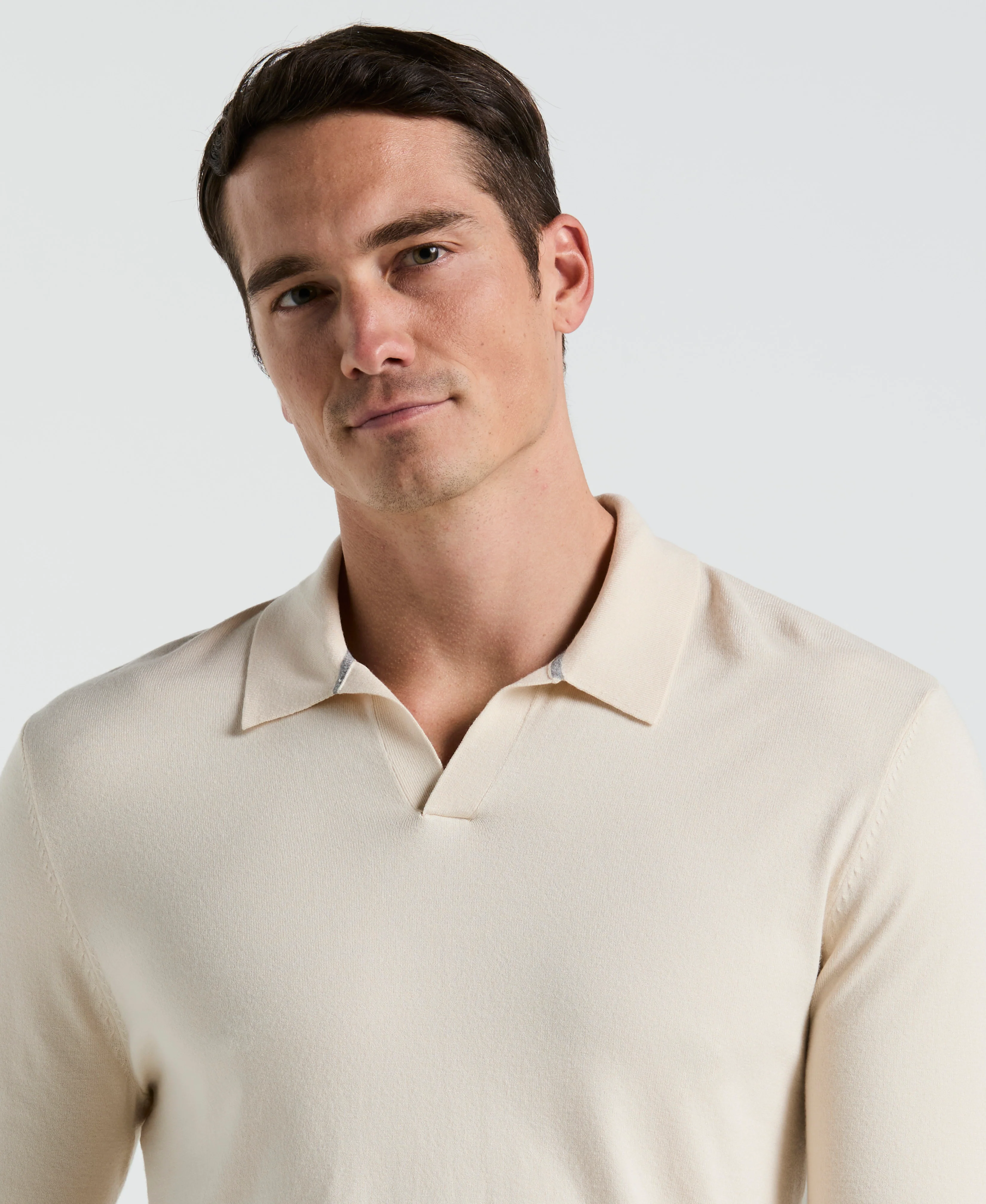 Open Polo Sweater