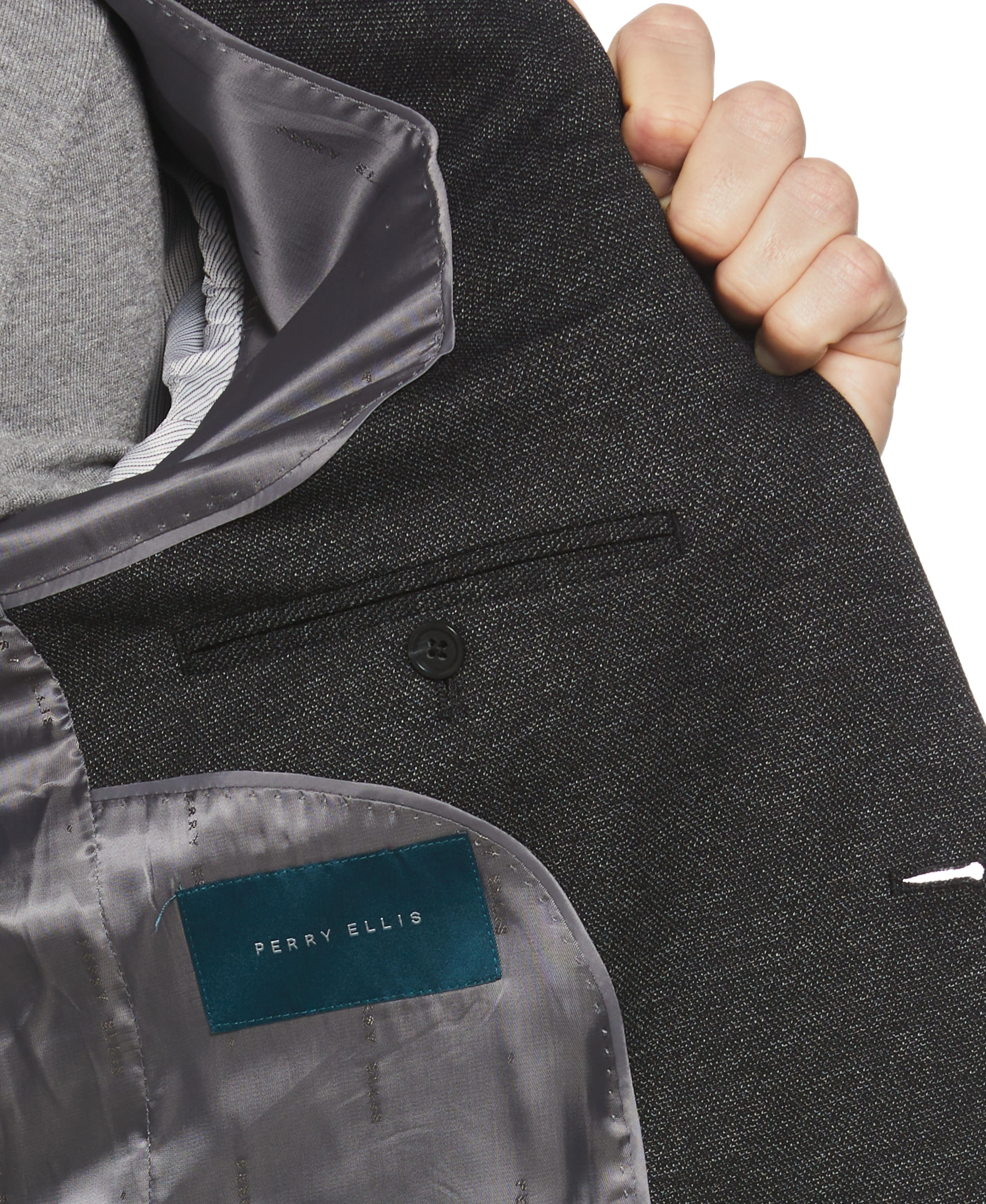 Slim Fit Two Tone Smart Knit Suit Jacket