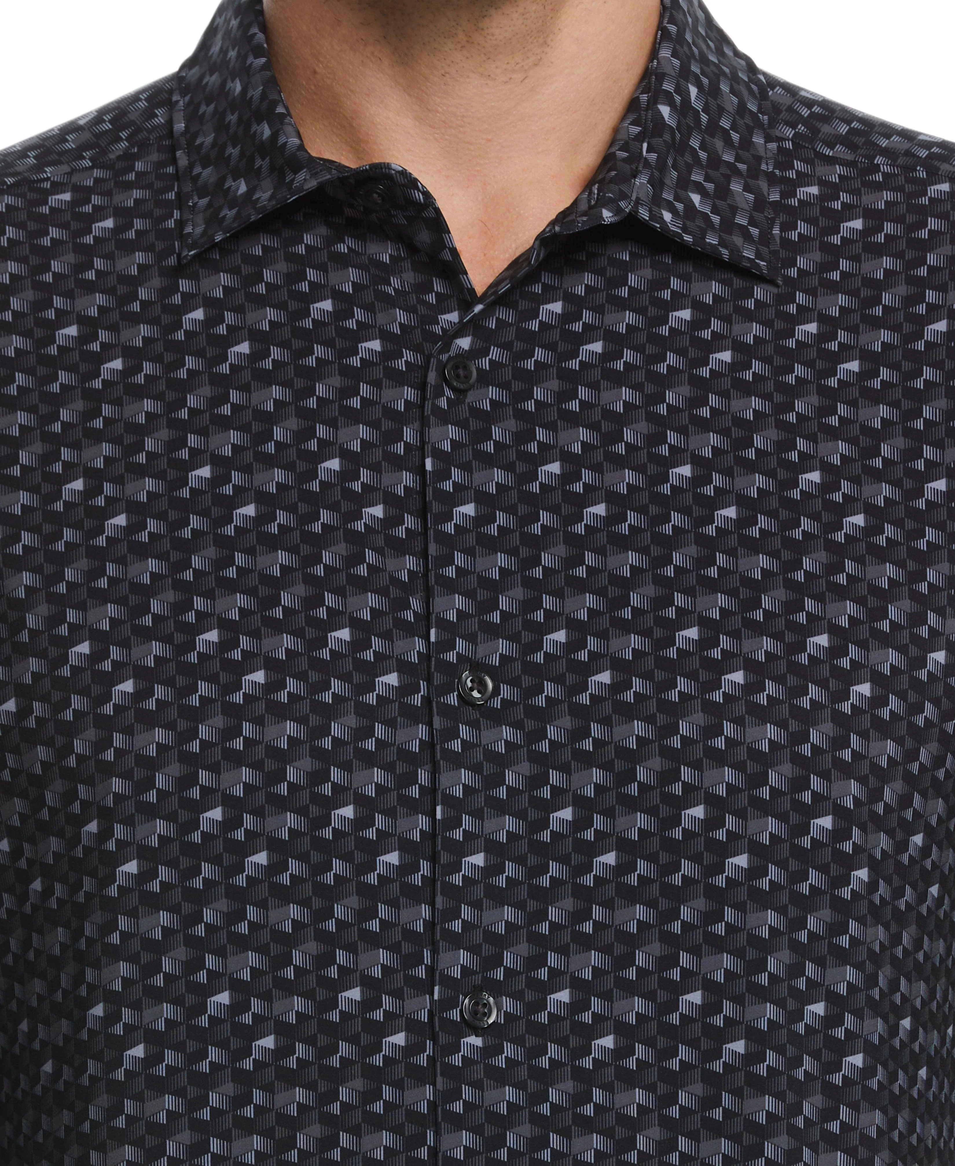 Total Stretch Geo Print Shirt