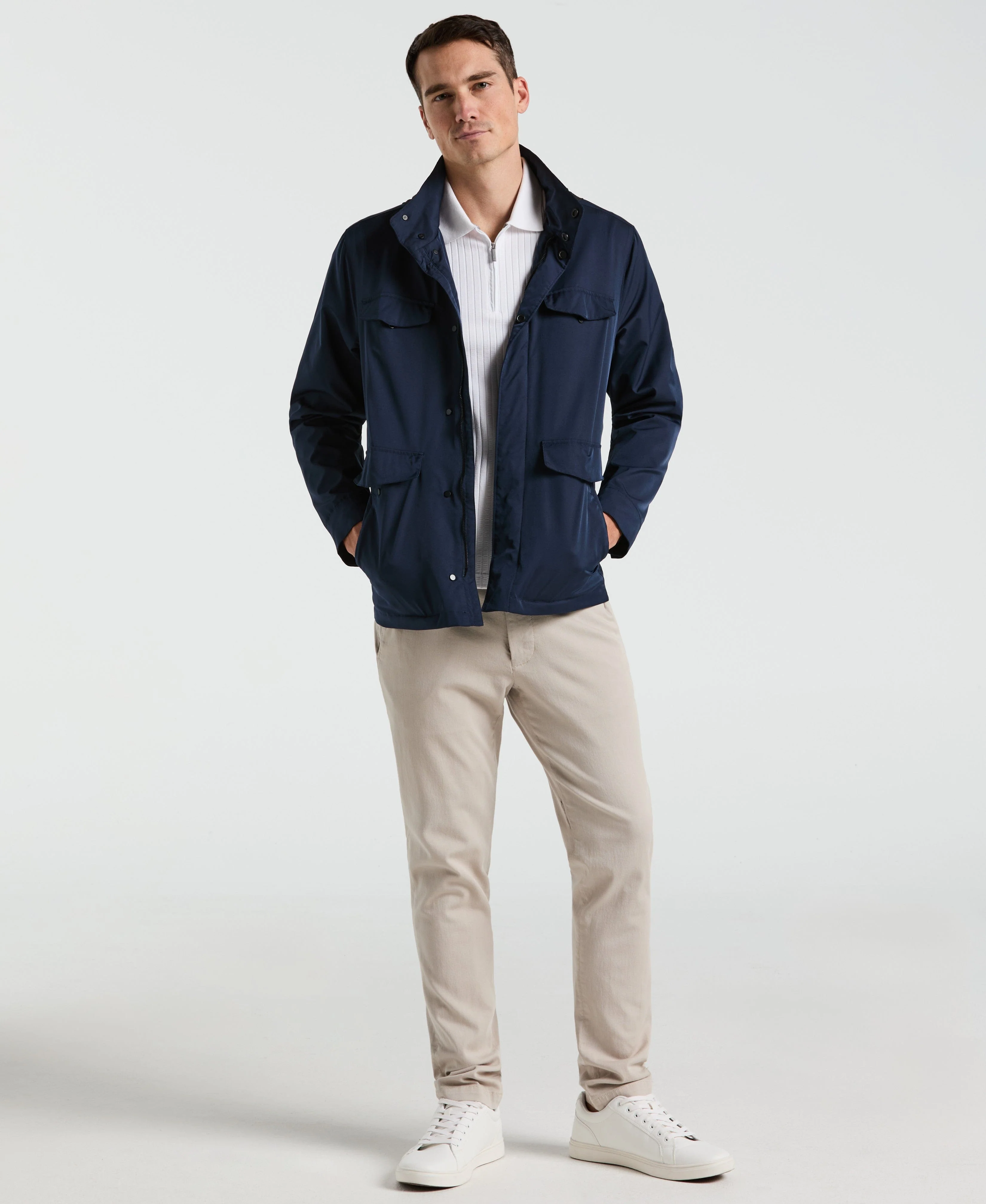 Iridescent Twill 6-Pocket Jacket