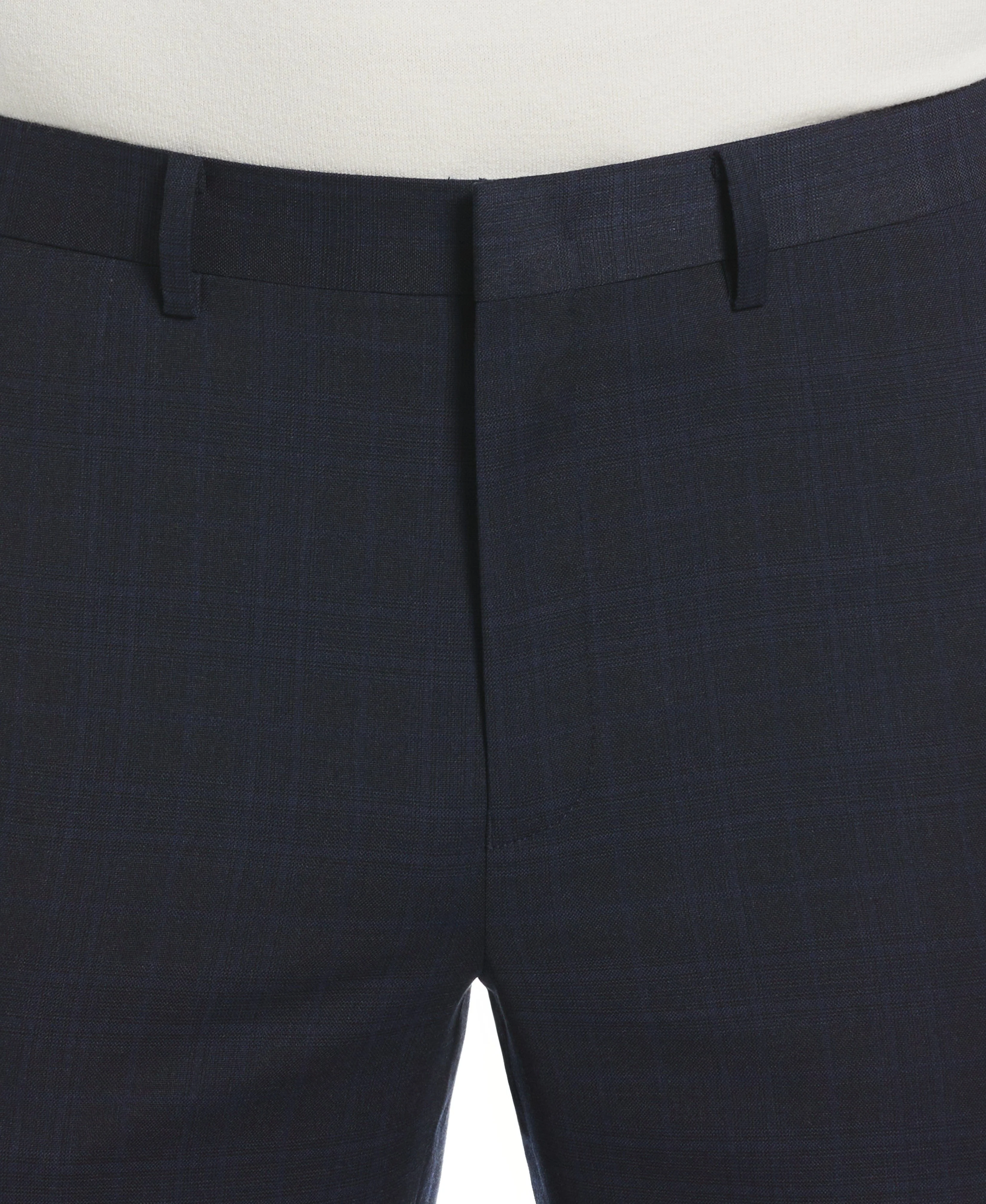 Skinny Fit Plaid Suit Pant