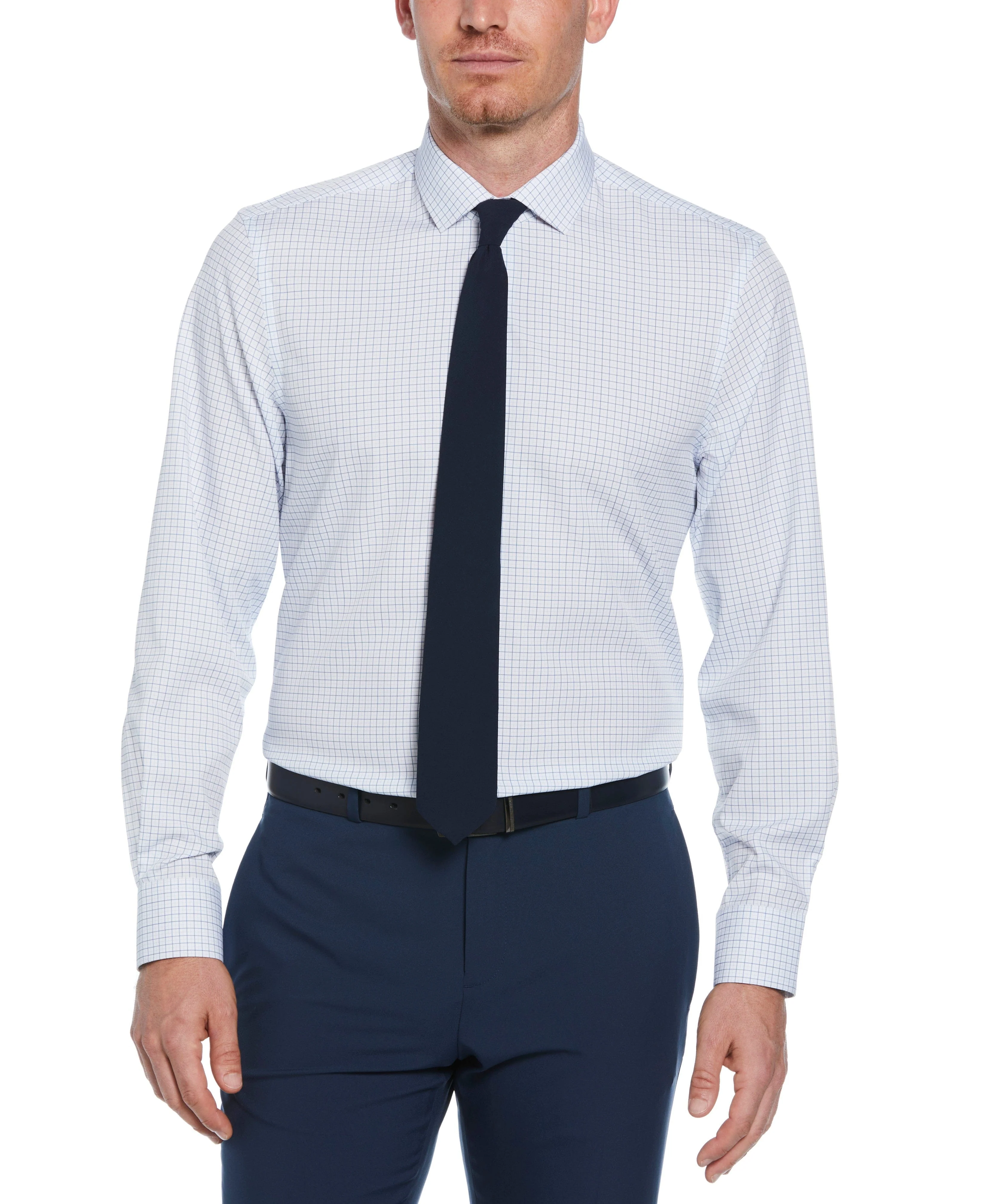 Slim Fit Button-Down Check Dress Shirt