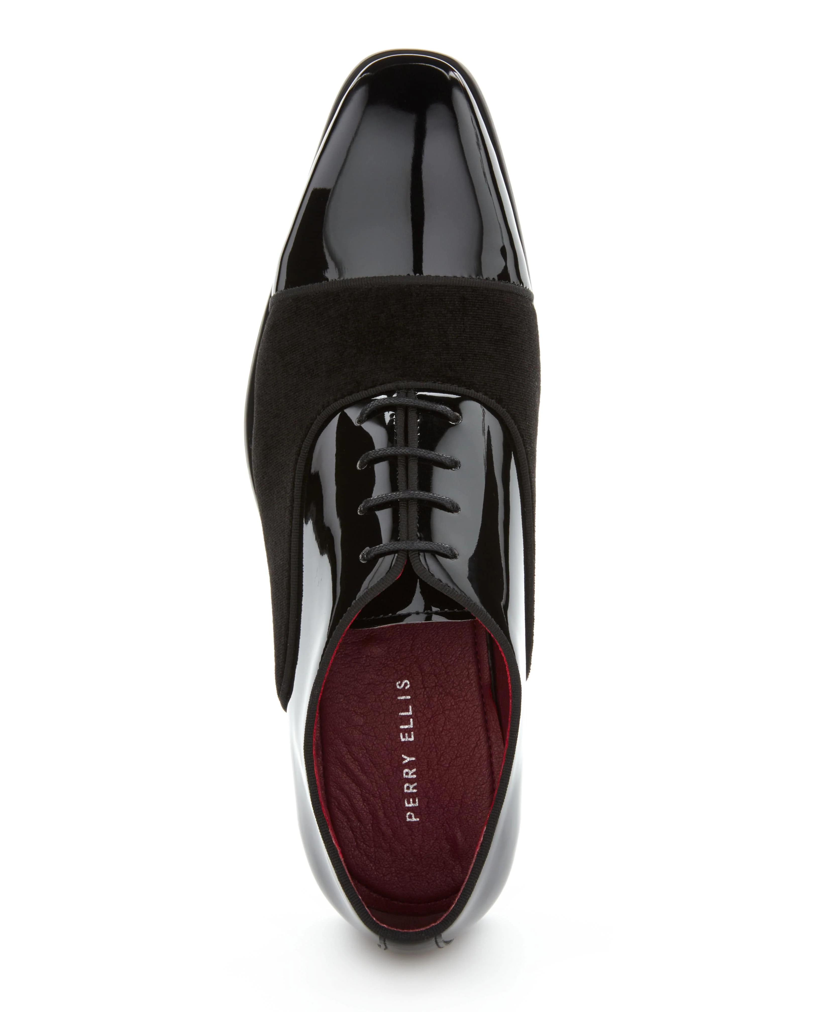 Patent Velvet Cap Toe Oxford