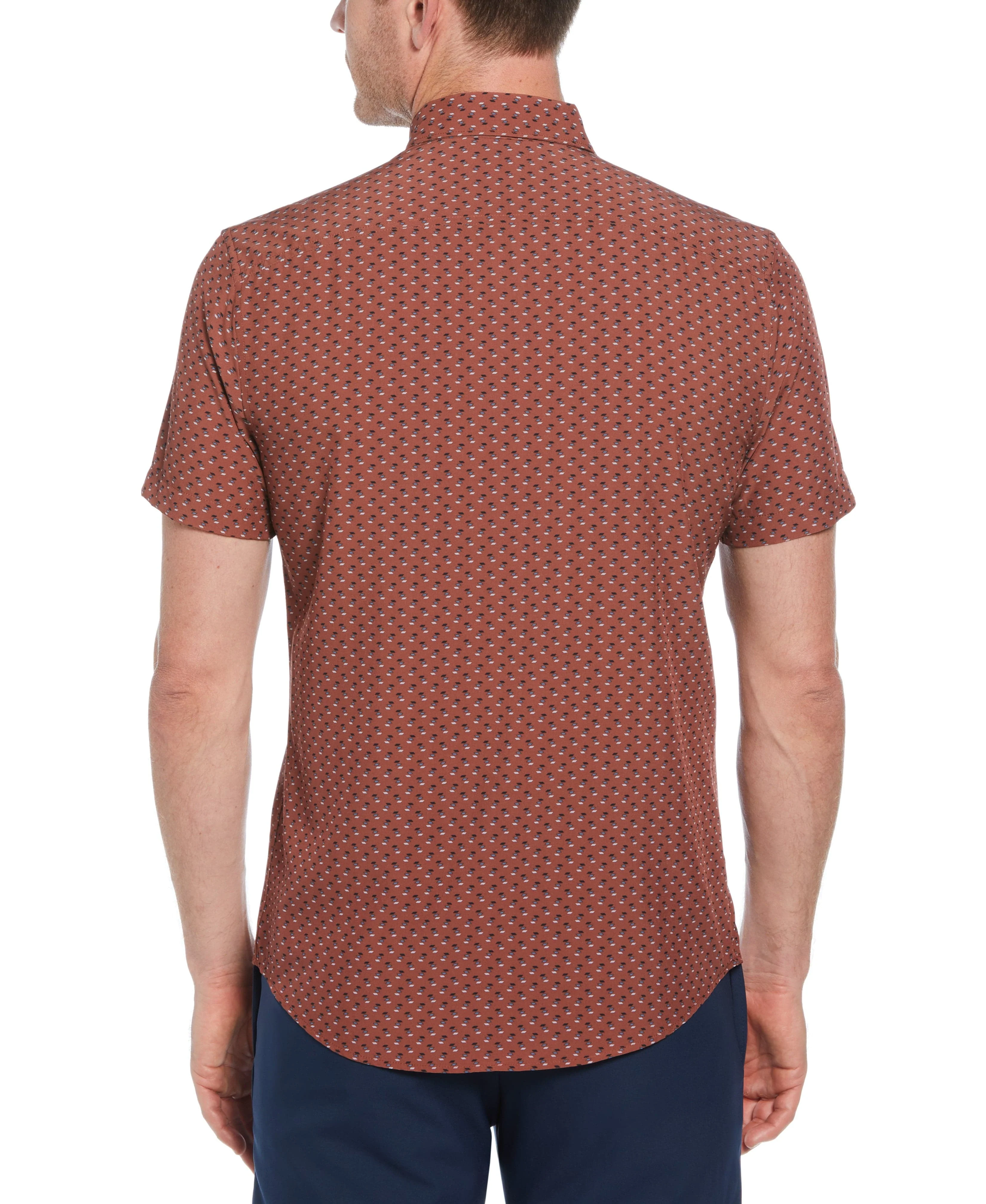 Slim Fit Diamond Print Shirt