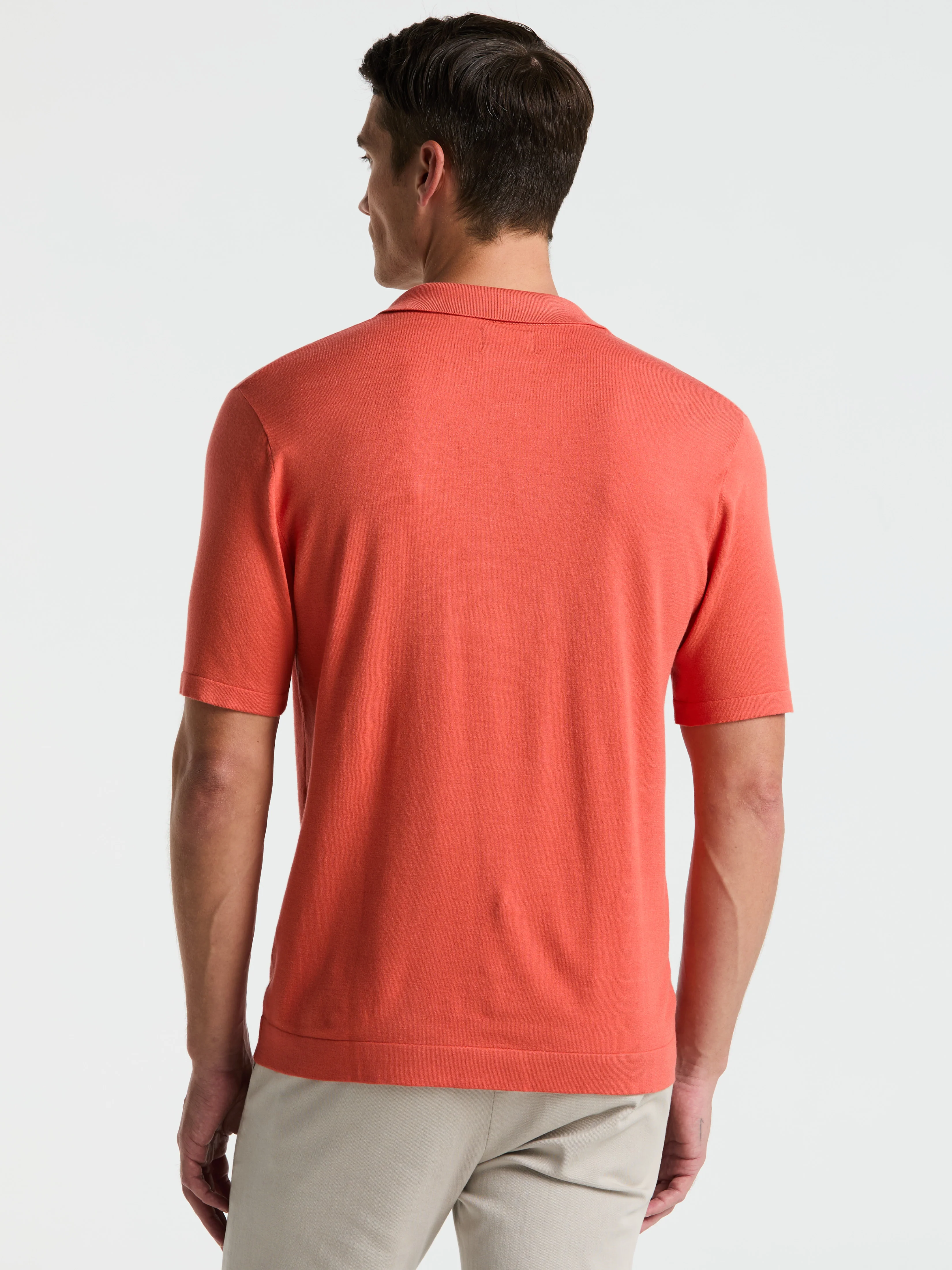 Tech Knit Open Polo Sweater