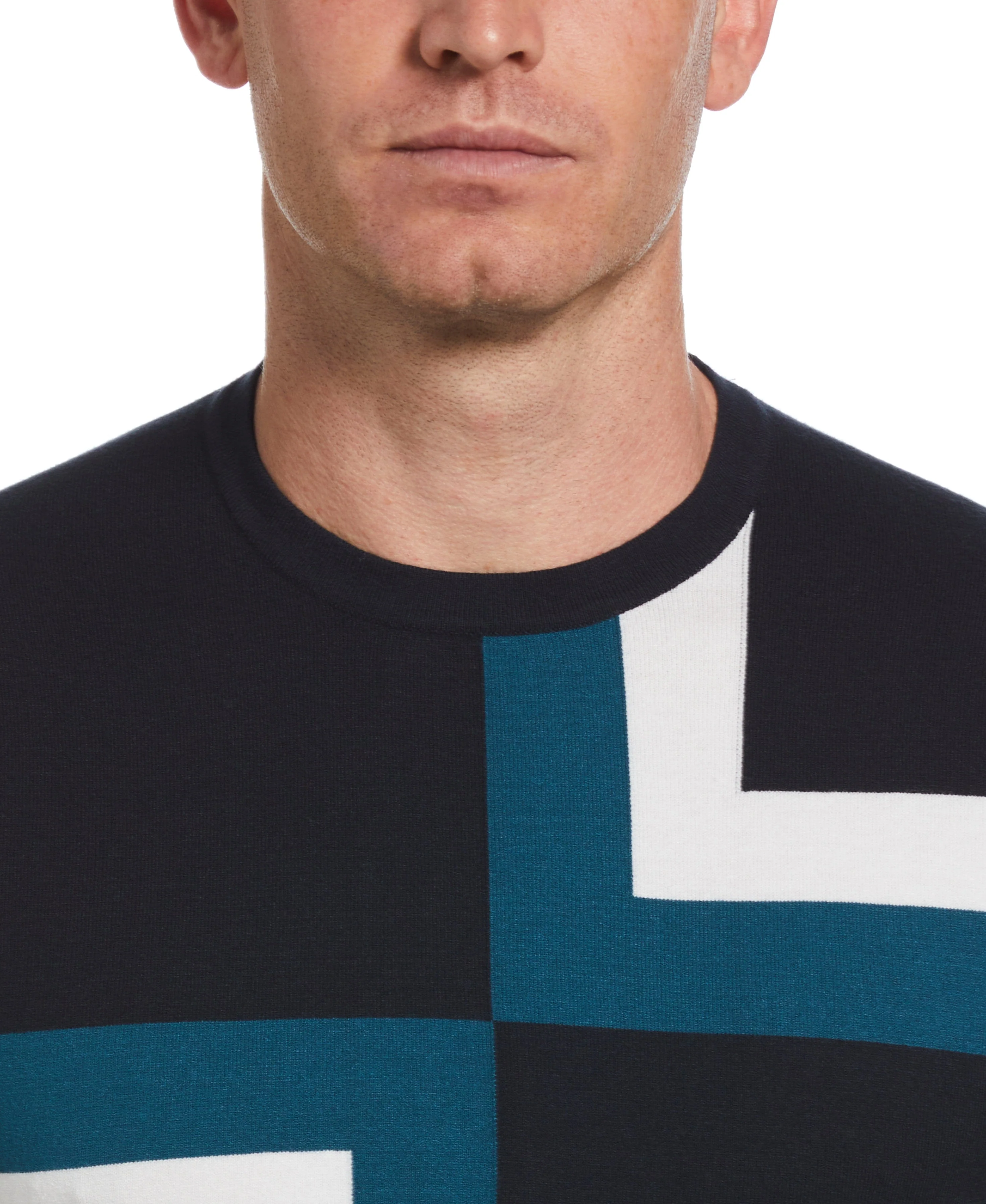 Colorblock Crewneck Sweater Tee