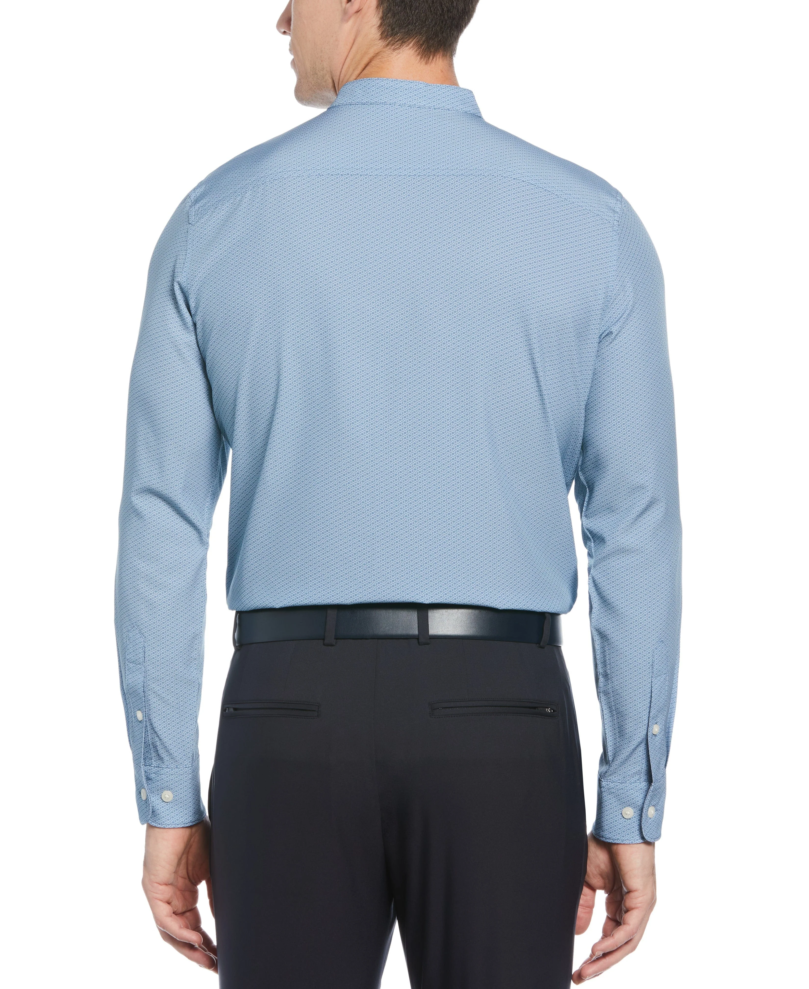 Banded Collar Total Stretch Geo Link Shirt