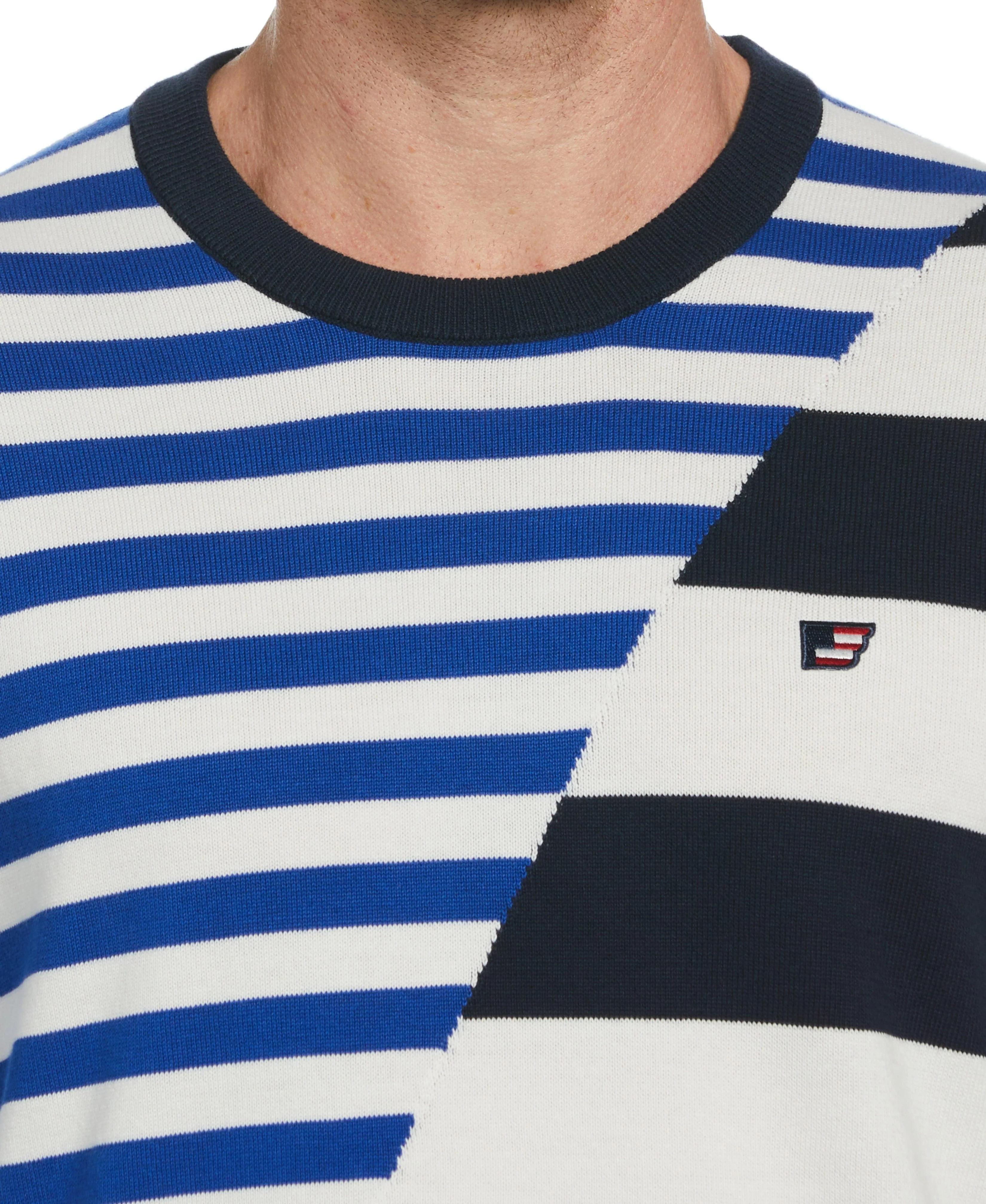 Double Stripe Crew Neck Sweater