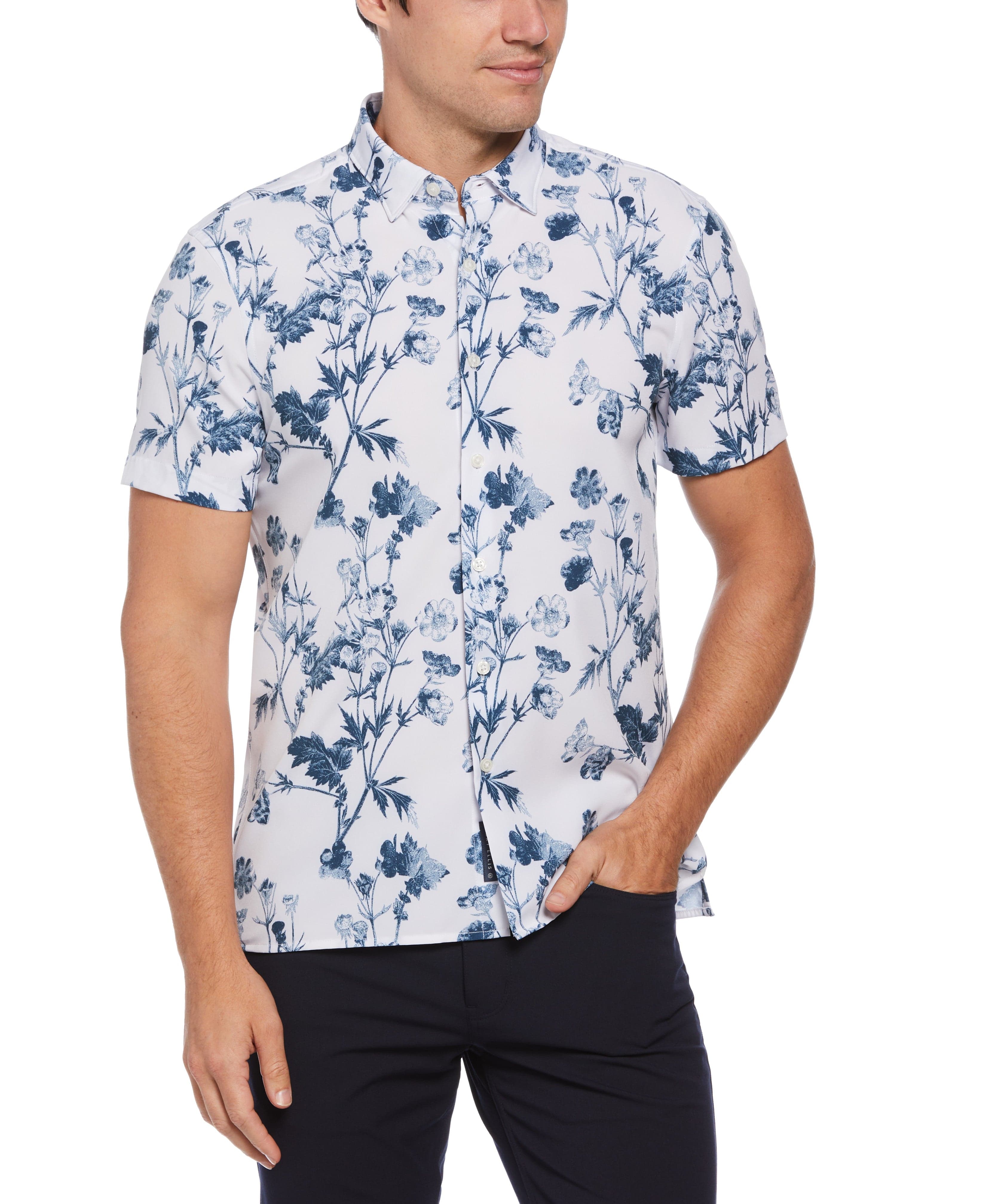 Total Stretch Floral Print Shirt