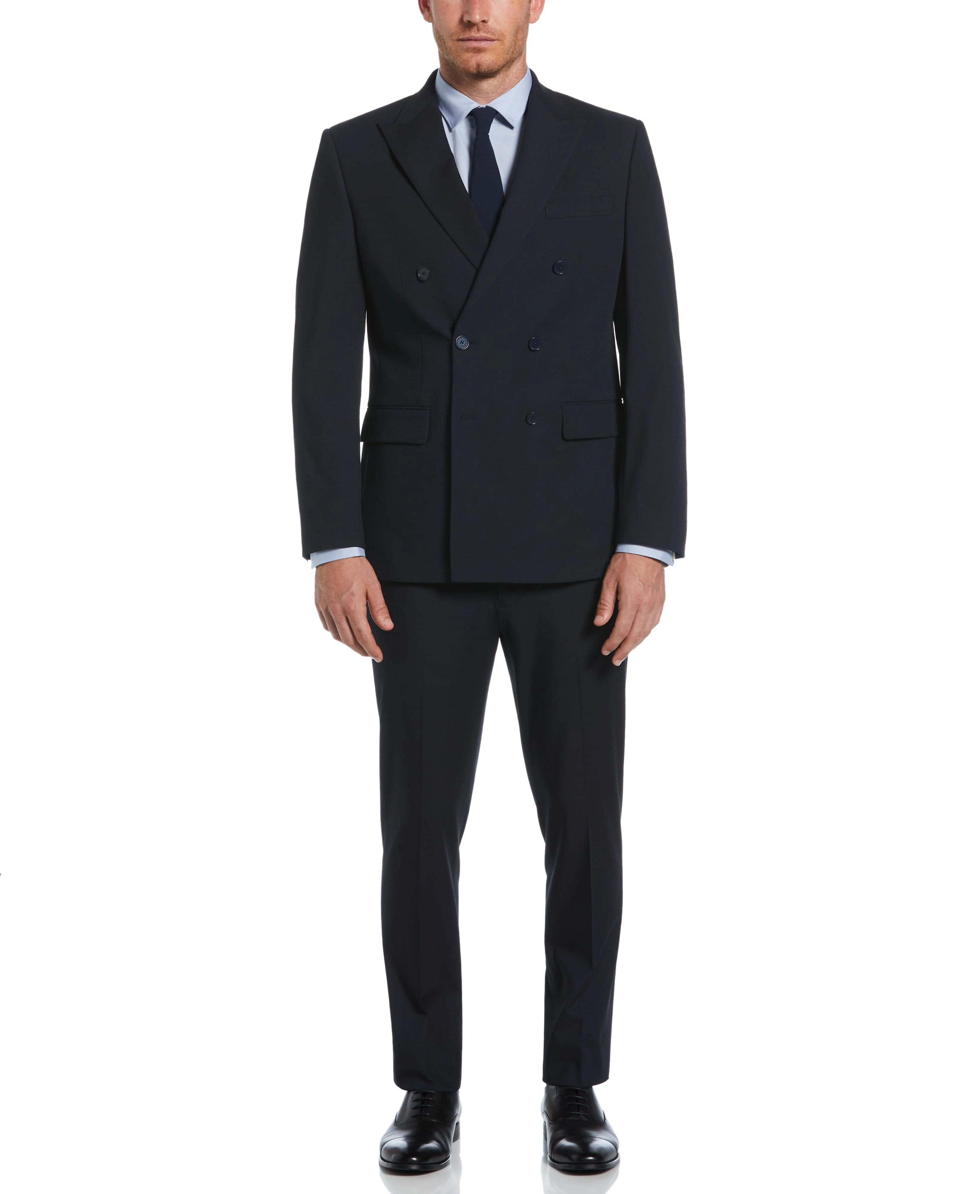 Slim Fit Double Breasted Peak Lapel Suit Jacket