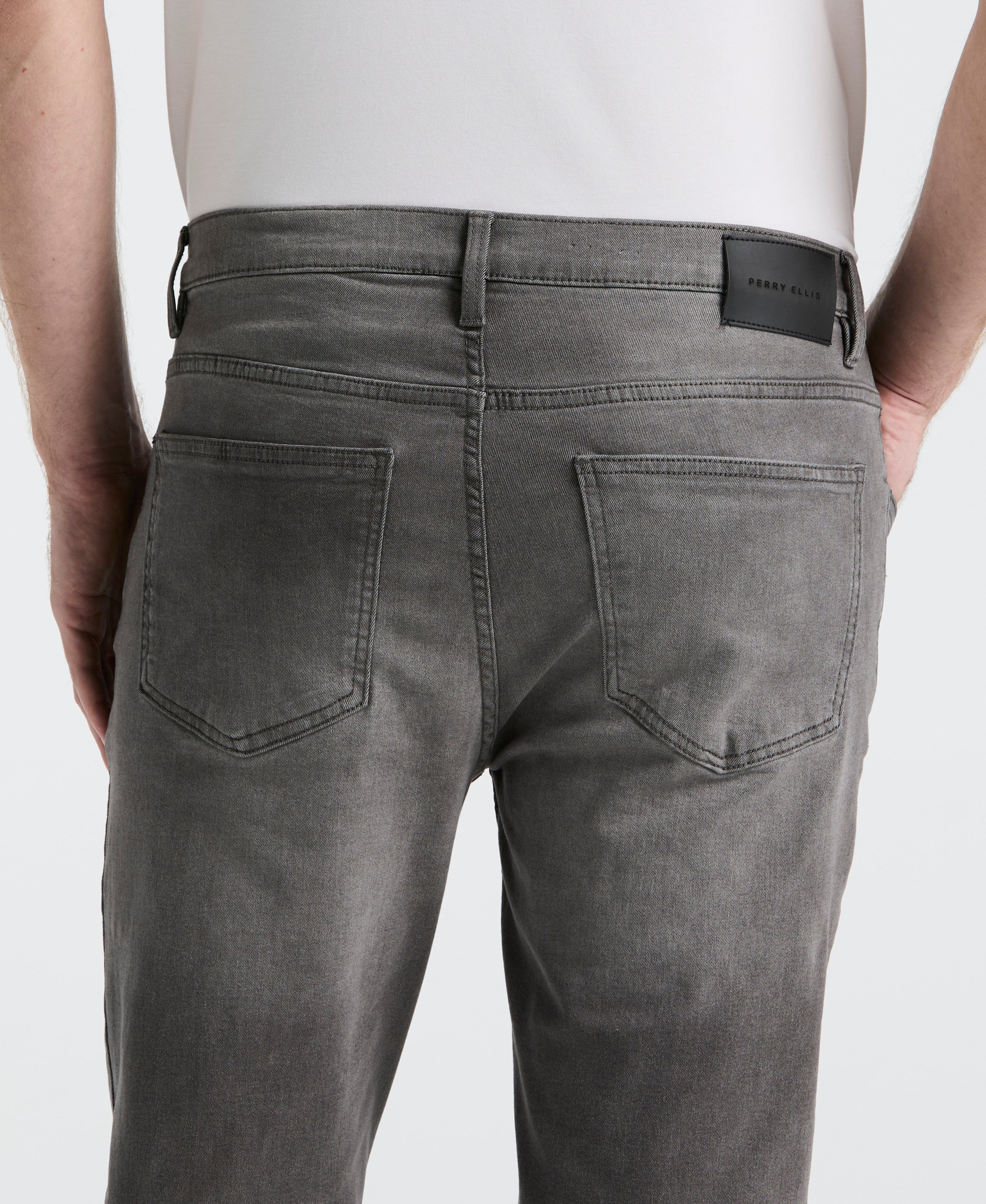 Slim Fit Light Wash Grey 5-Pocket Denim Pant