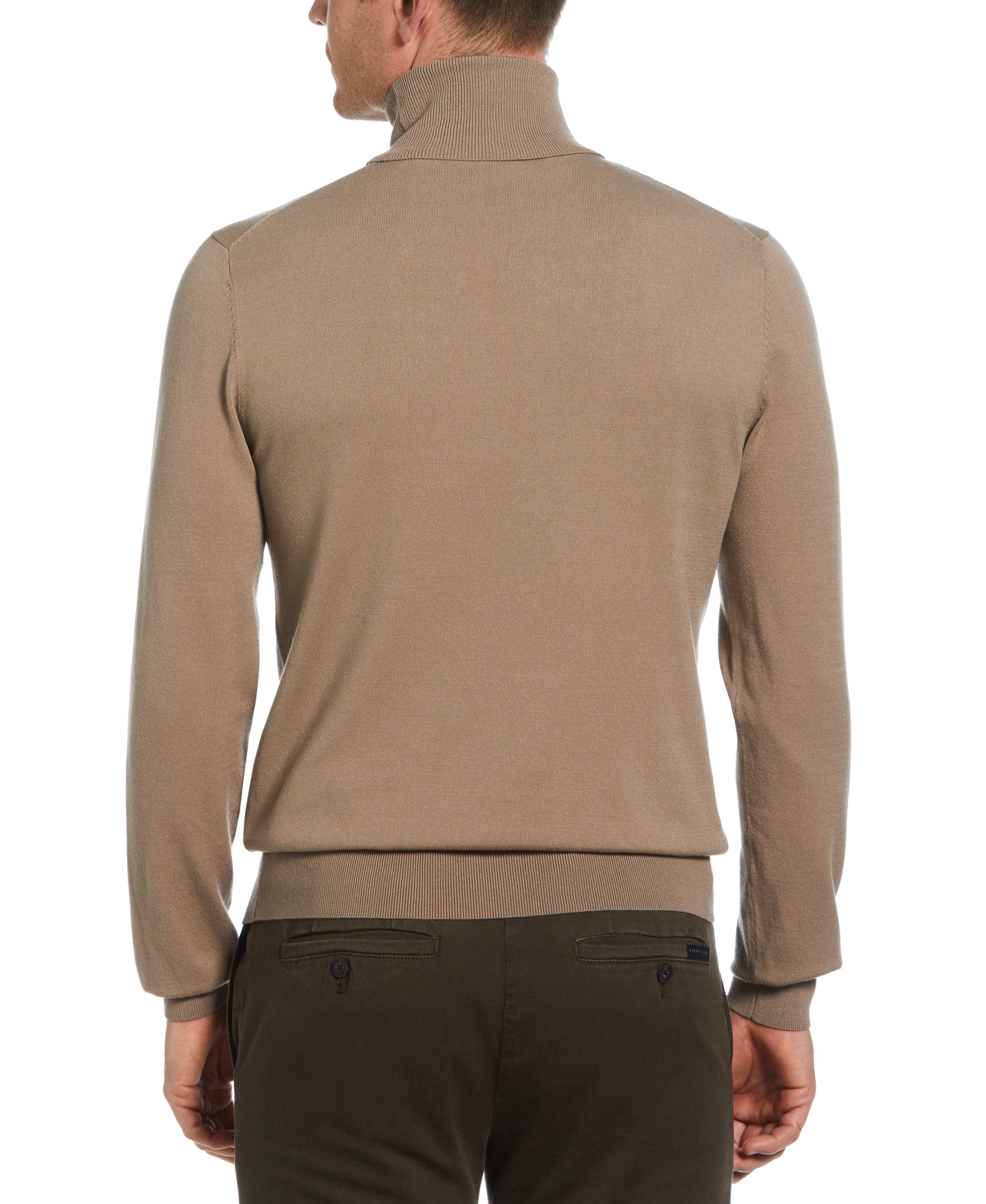 Solid Tech Knit Turtleneck Sweater