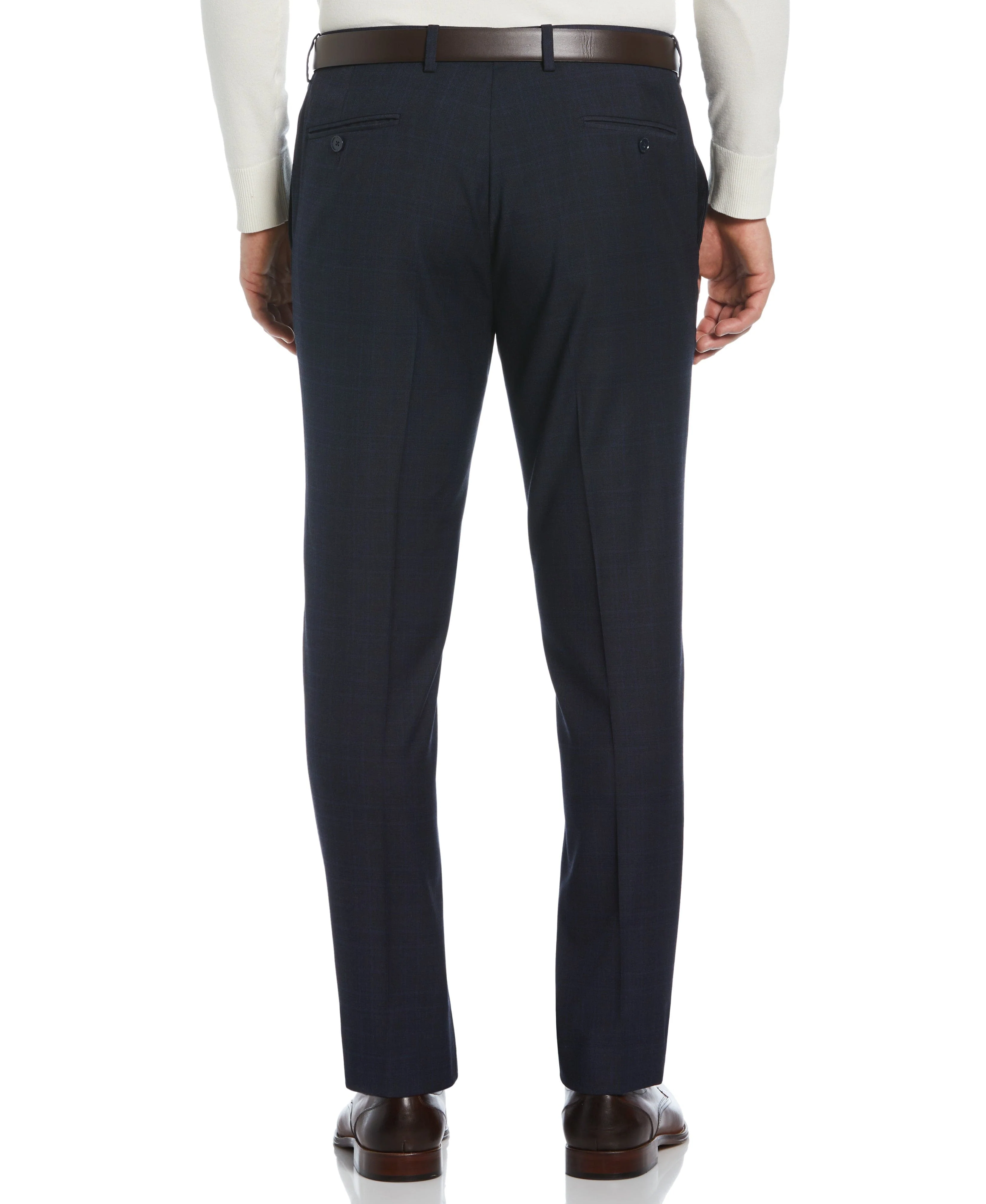 Skinny Fit Plaid Suit Pant