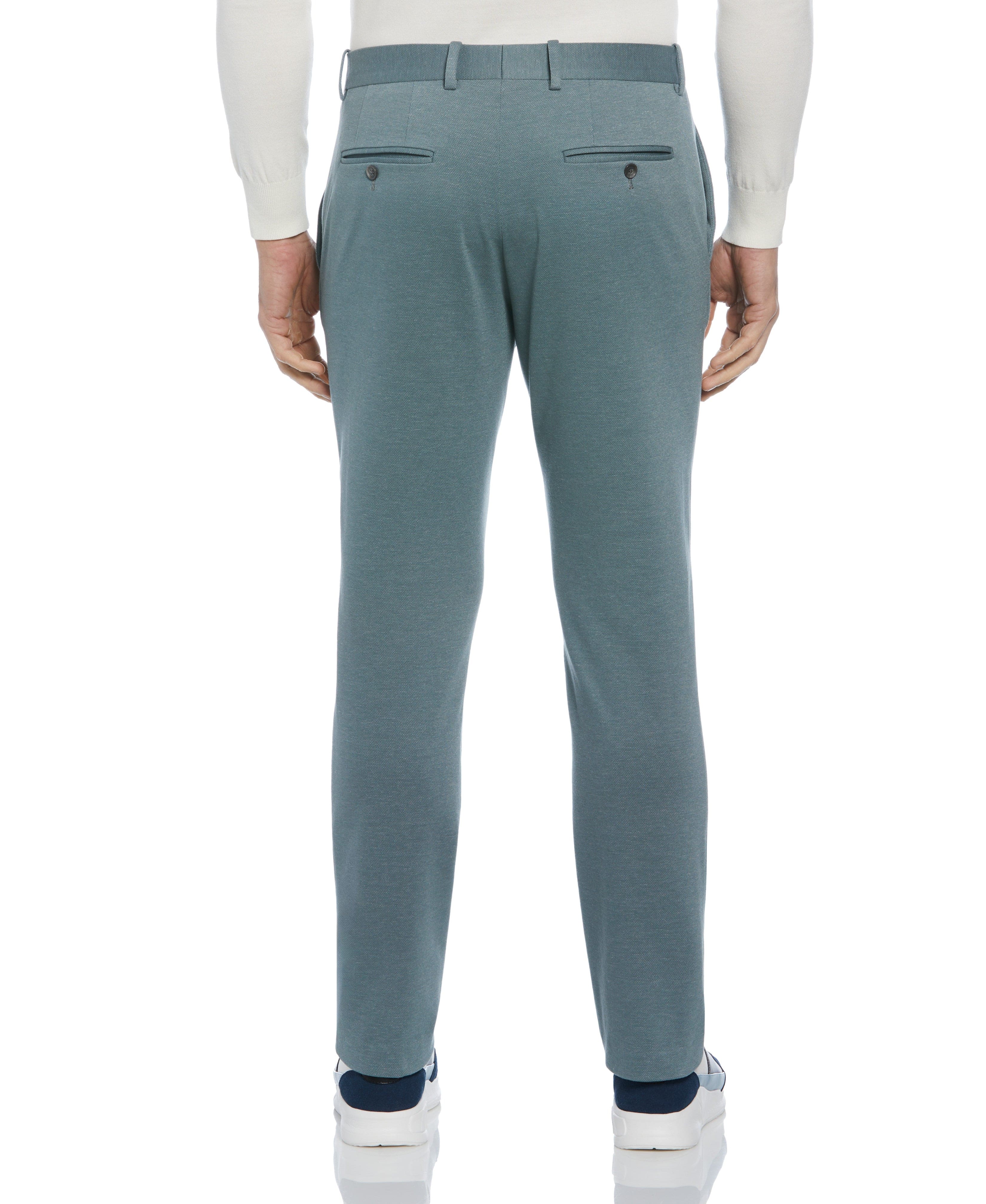 Slim Fit Two Tone Smart Knit Suit Pant