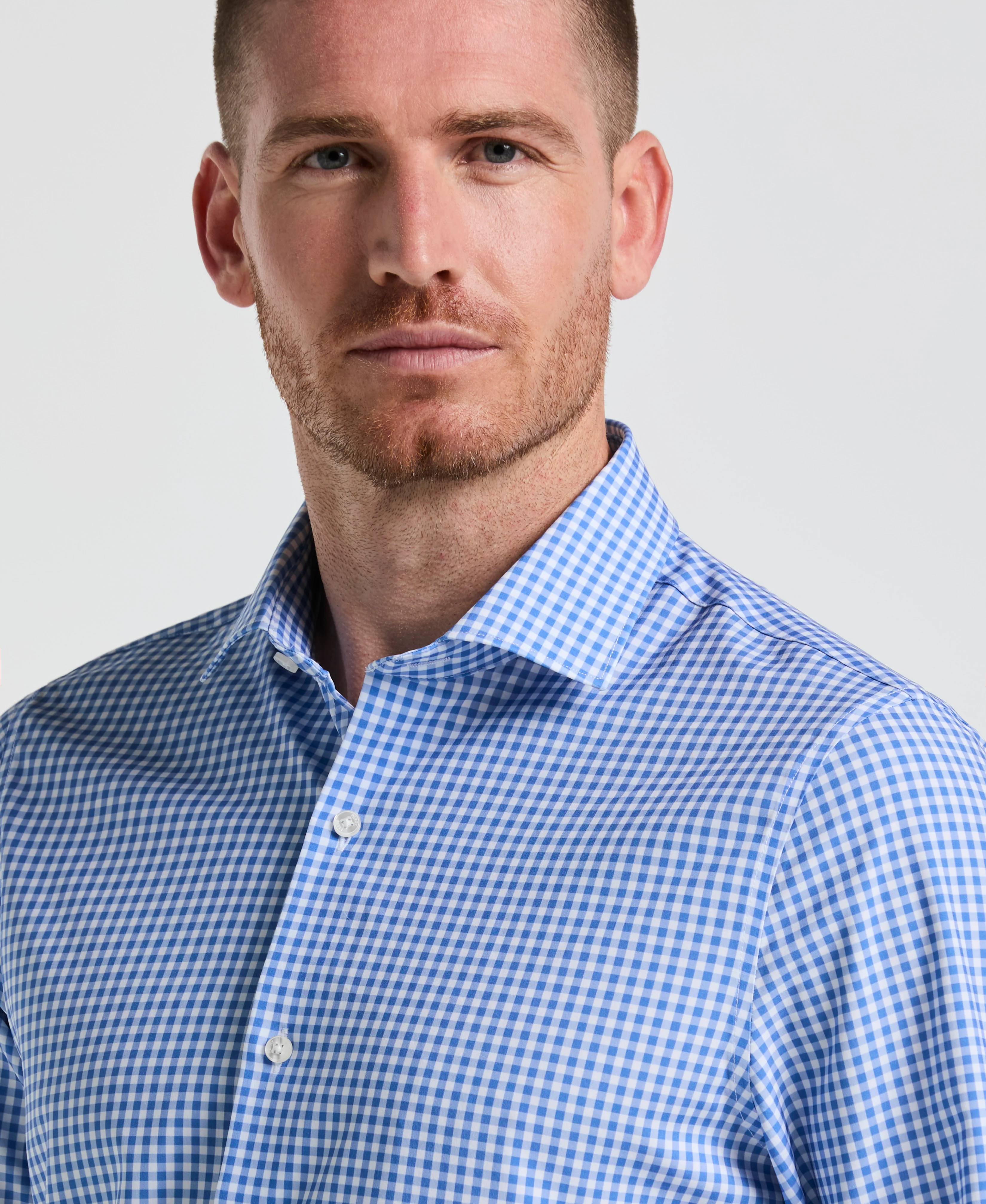 Performance Tech Gingham Print Dress Shirt