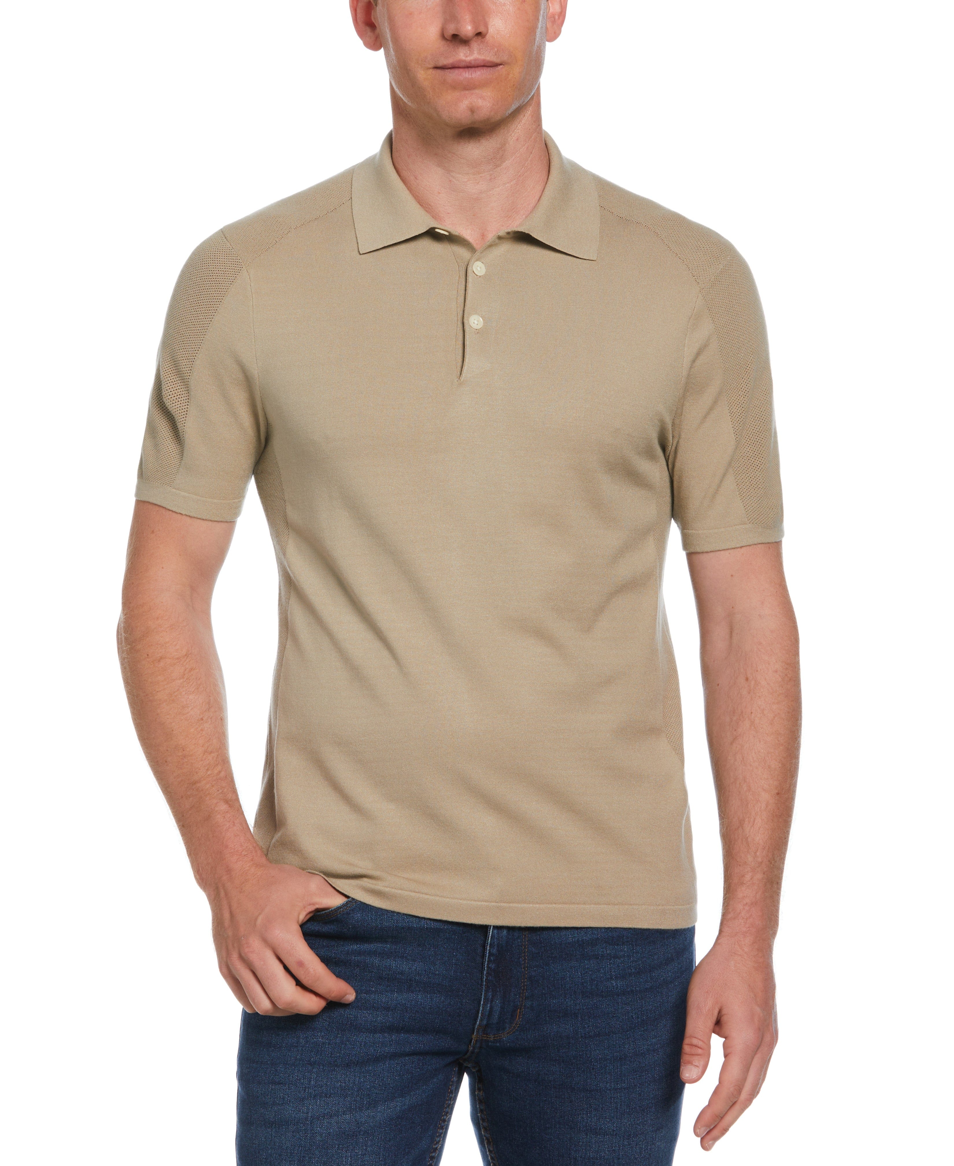 Solid Tech Knit Texture Polo
