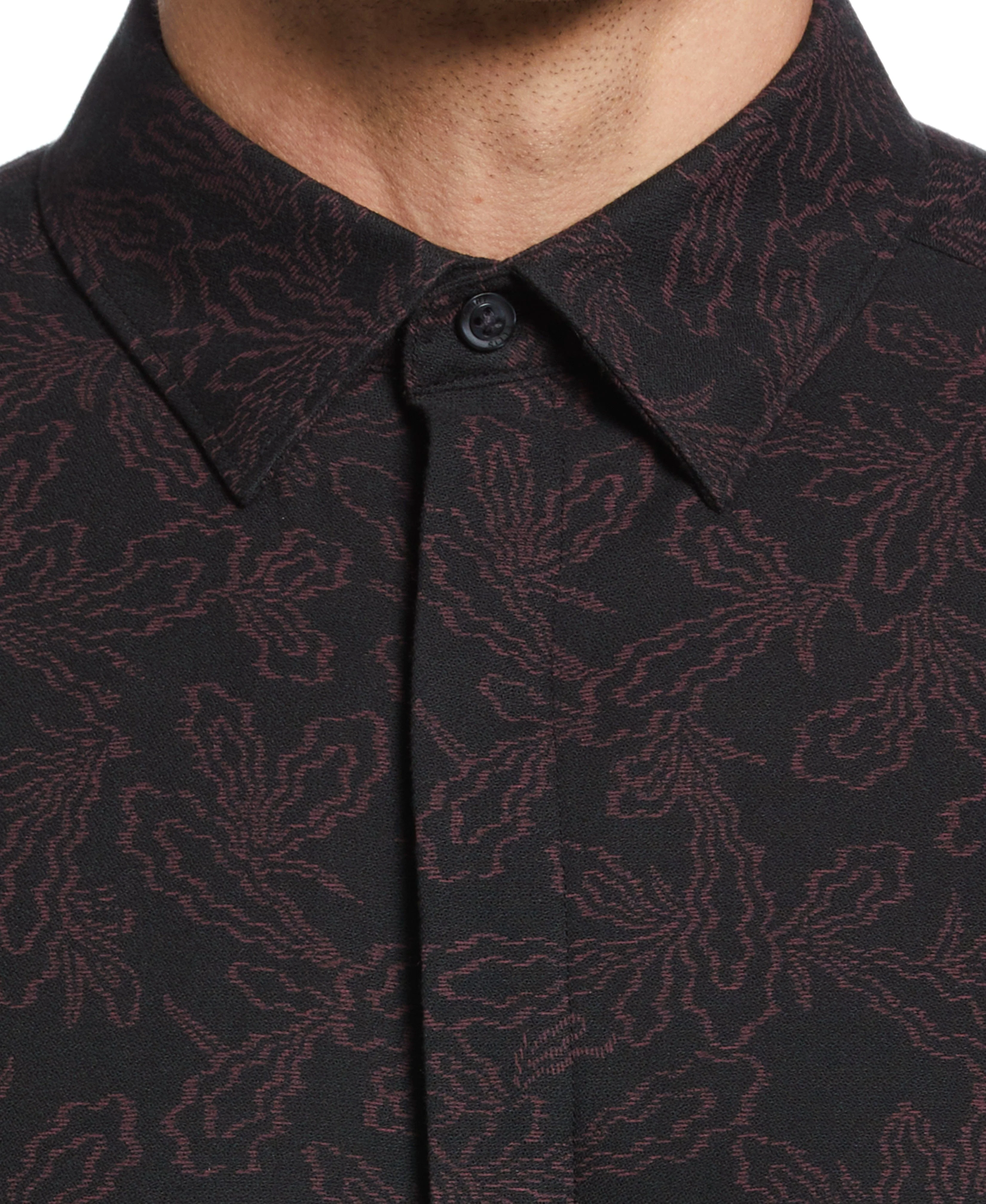 Jacquard Floral Print Shirt