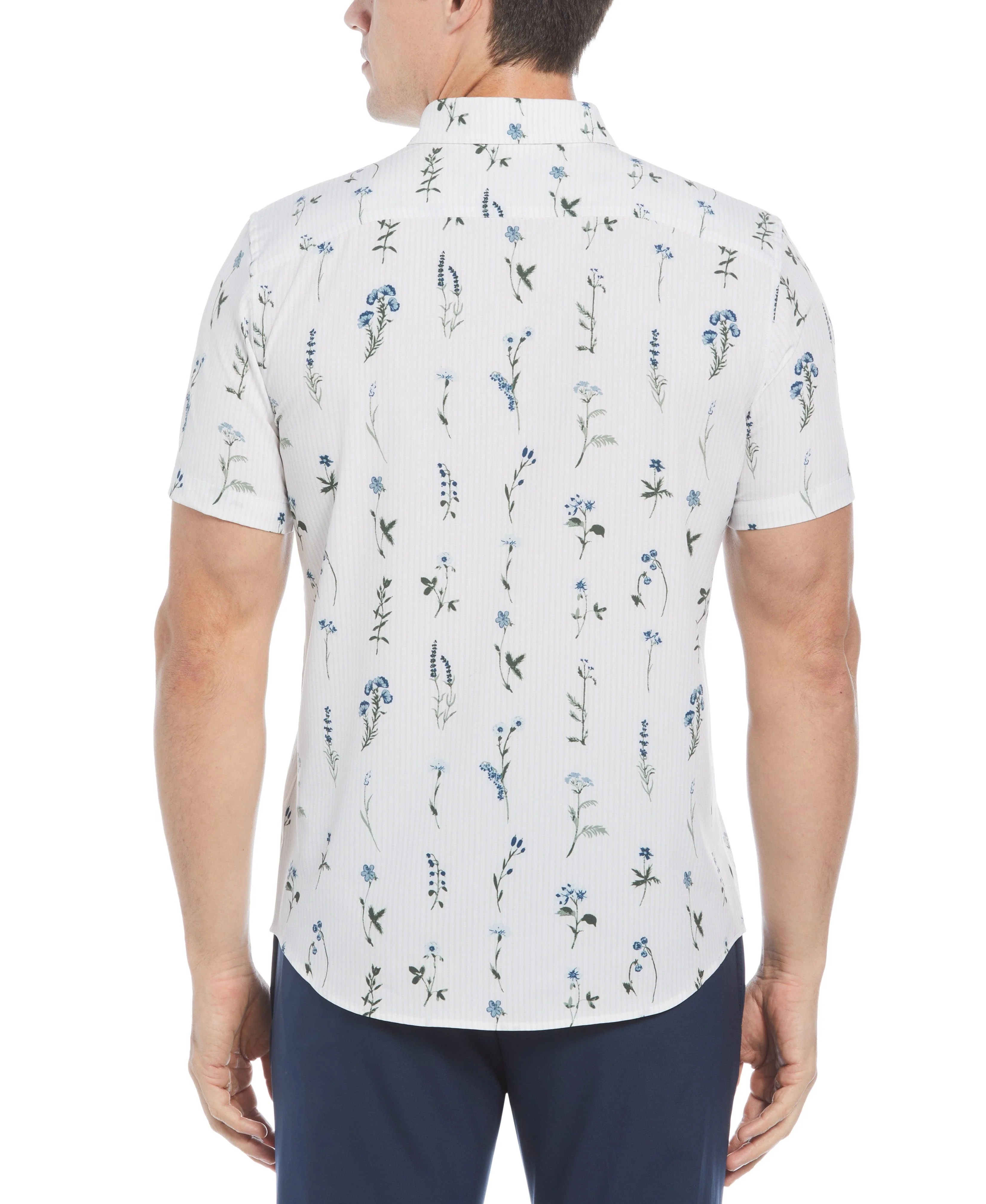 Total Stretch Slim Fit Floral Print Shirt