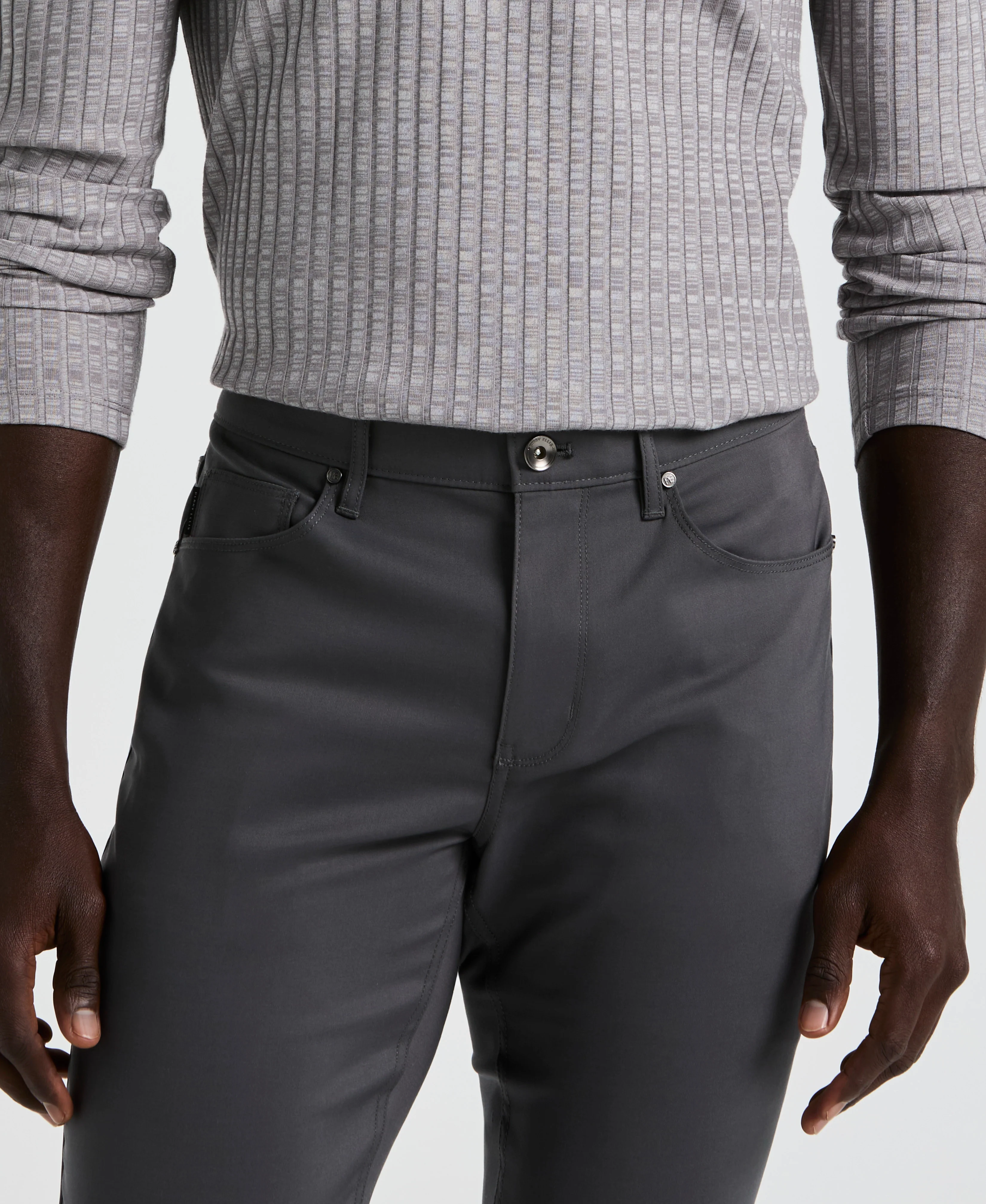 Slim Fit Double Cloth 5-Pocket Pants