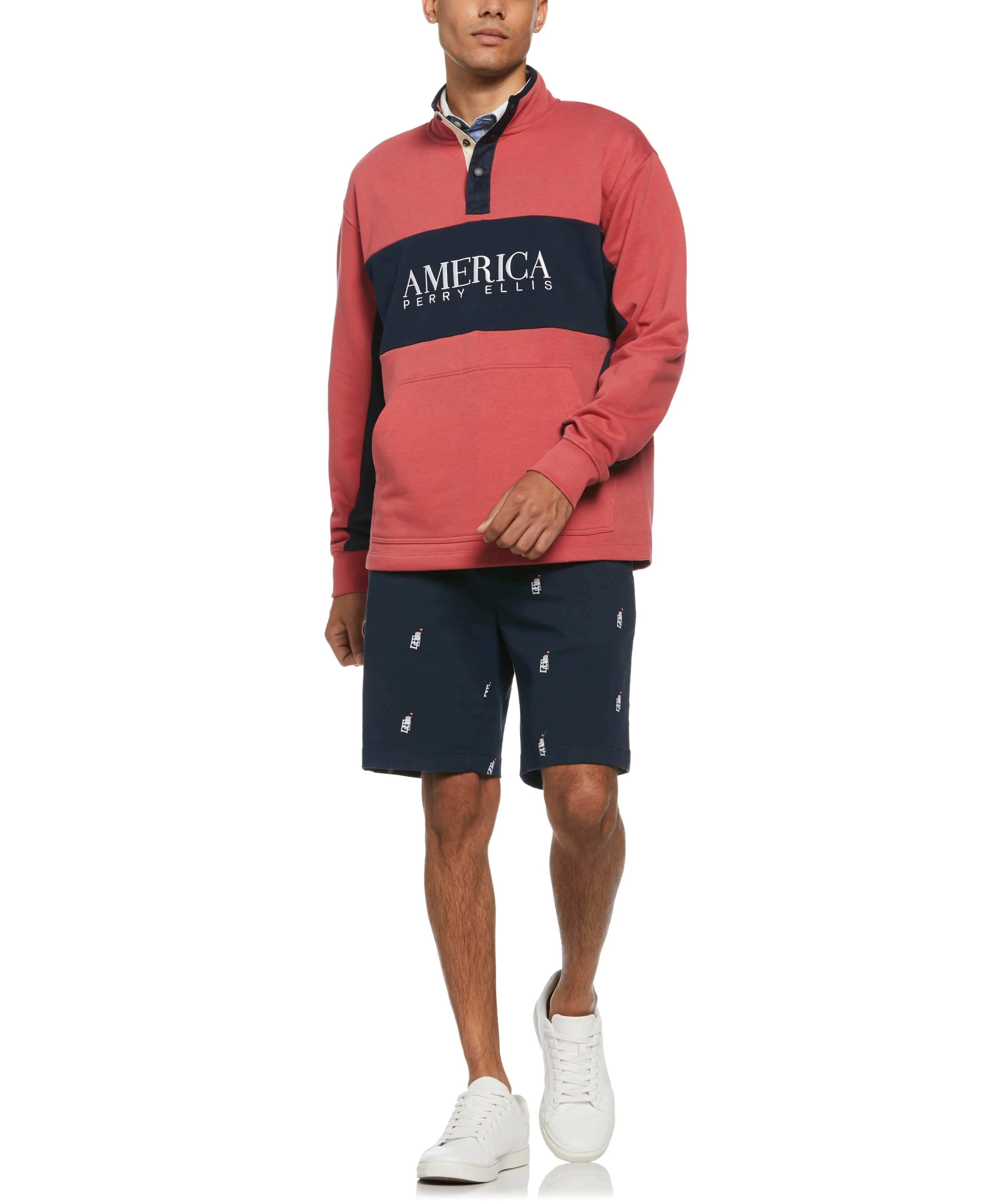 Mock Neck Fleece Pullover