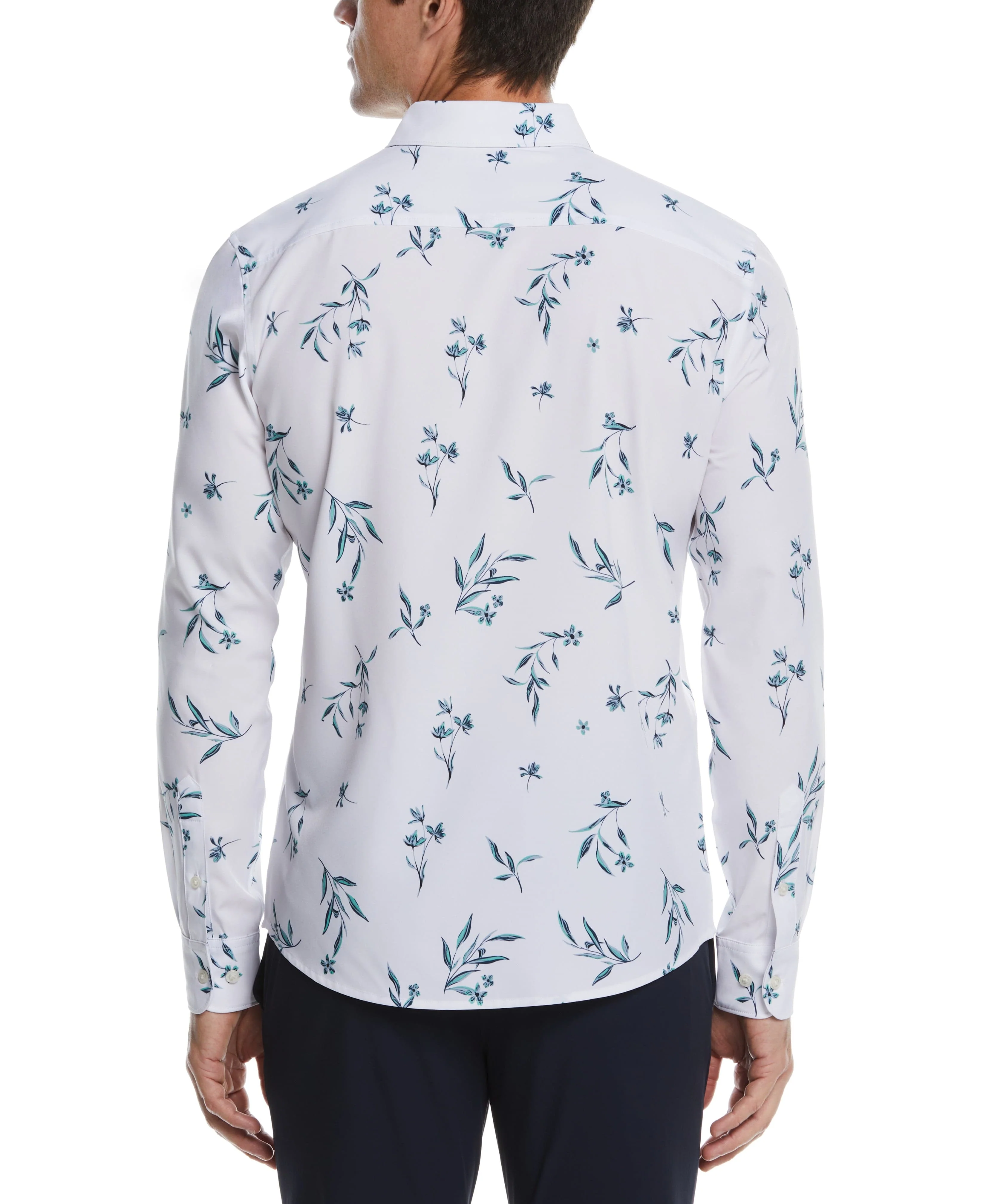 Untucked Total Stretch Floral Print Shirt