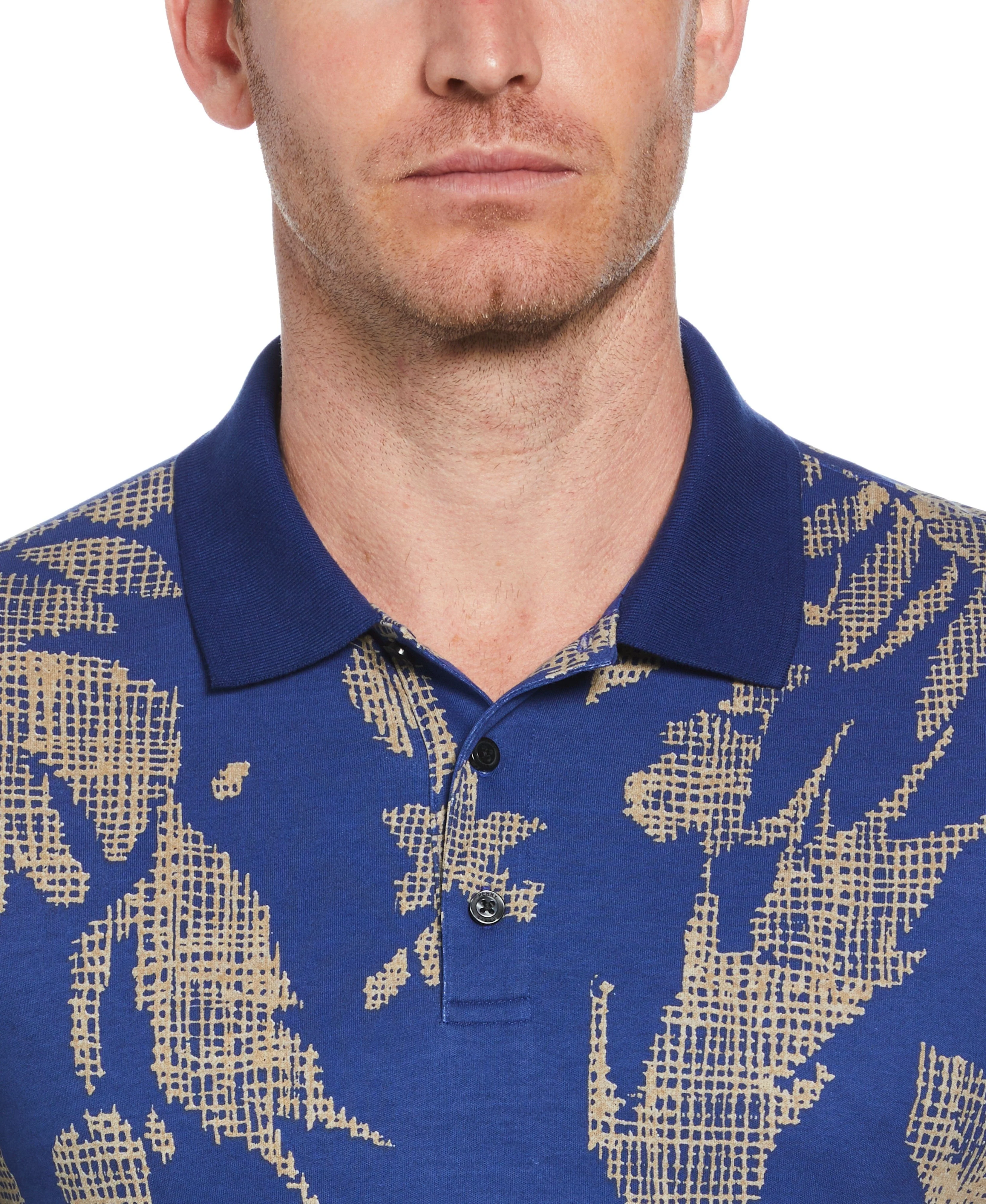 Tua x Perry Ellis Collaboration Allover Printed Floral Polo