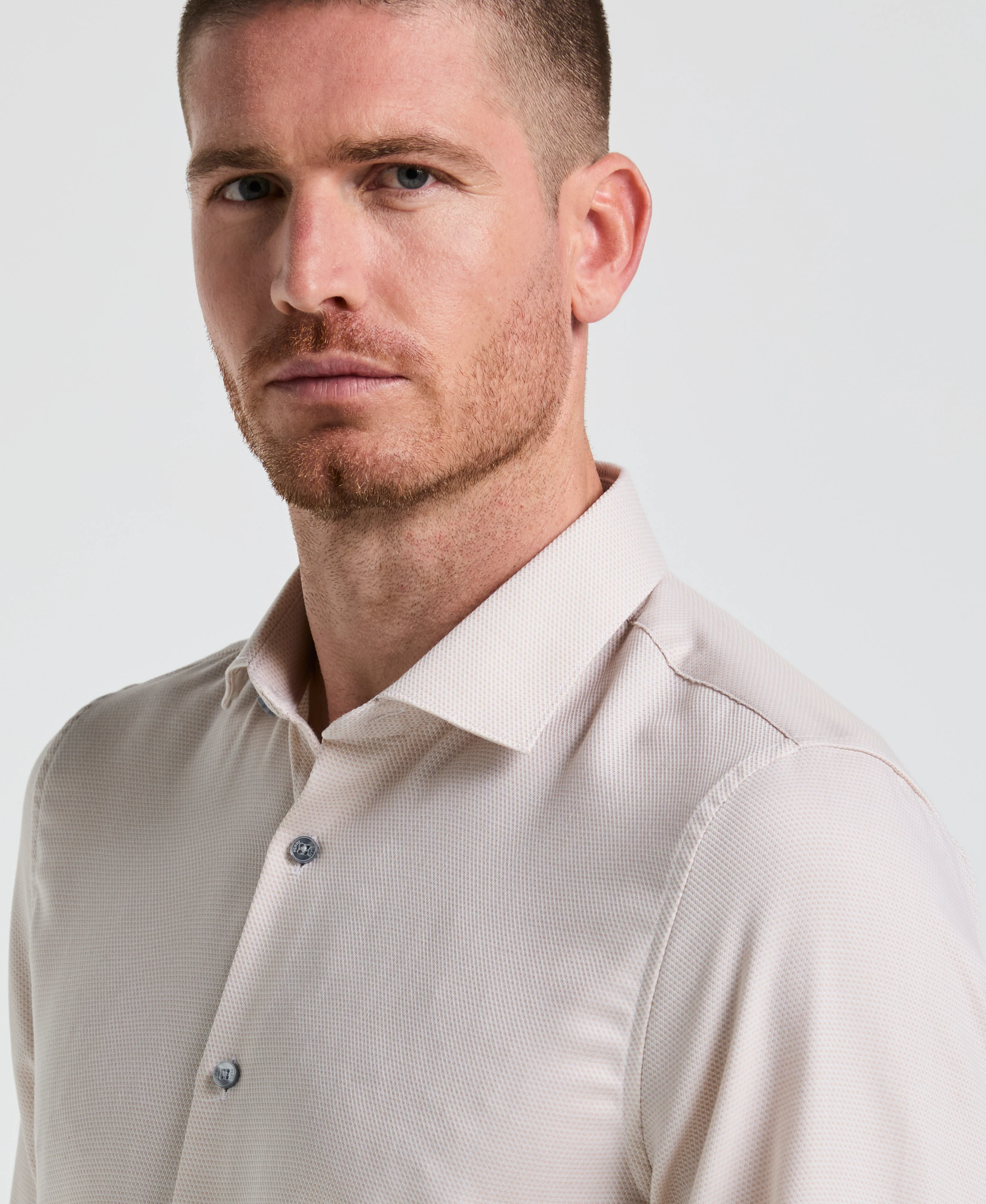 Dobby King Micro Print Dress Shirt