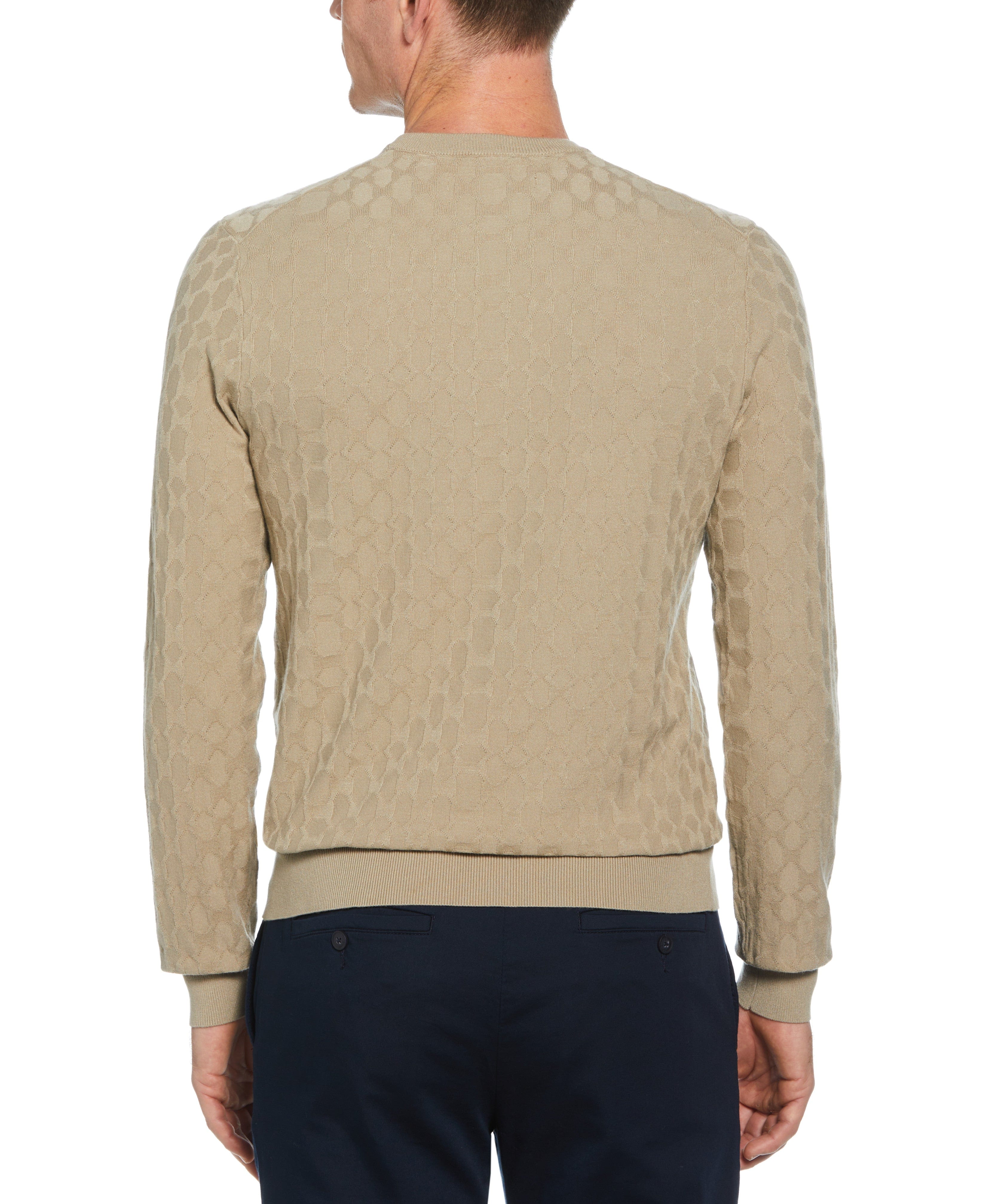 Tech Knit Geo Print Crew Neck Sweater