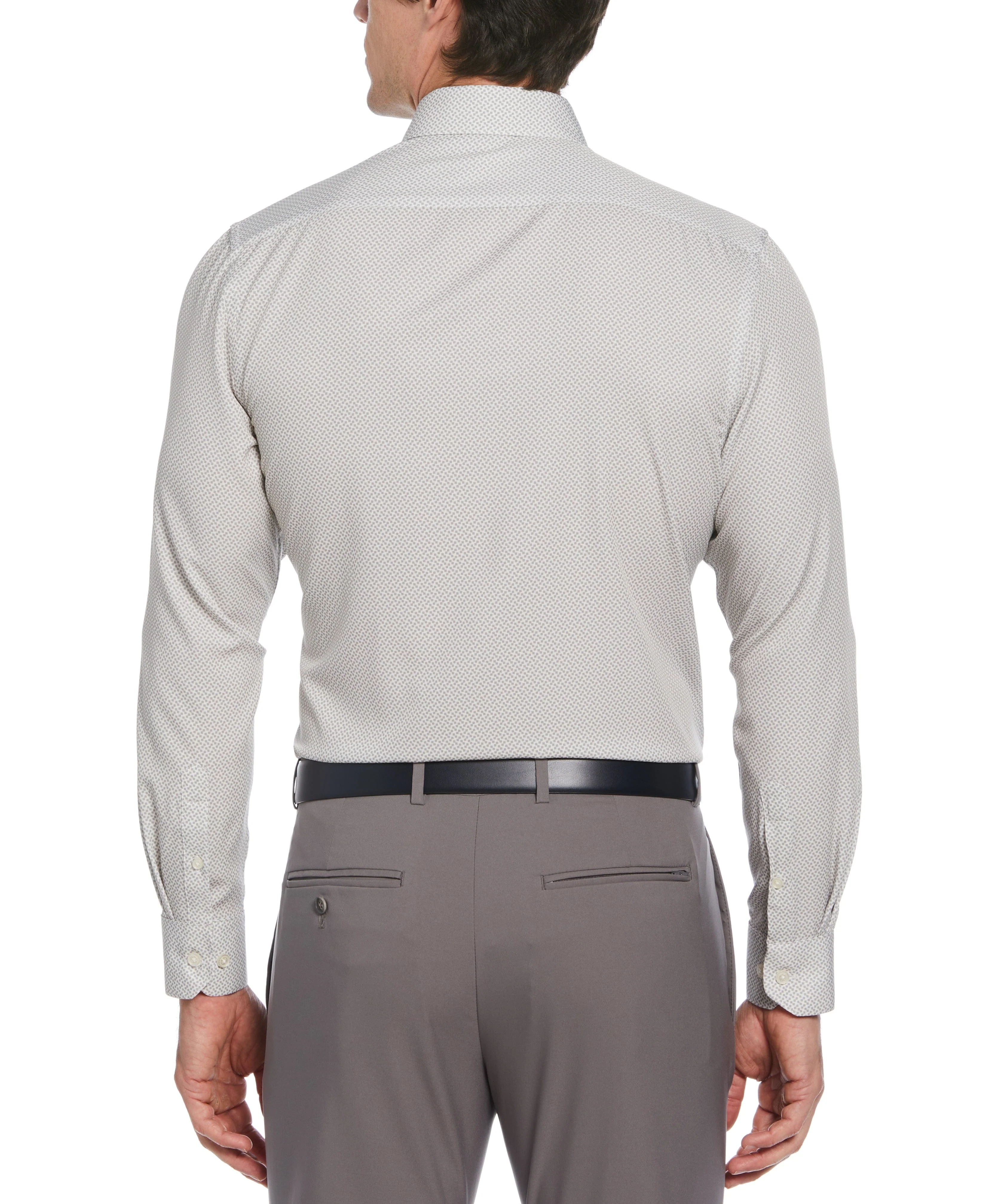 Slim Fit Total Stretch Square Microprint Dress Shirt