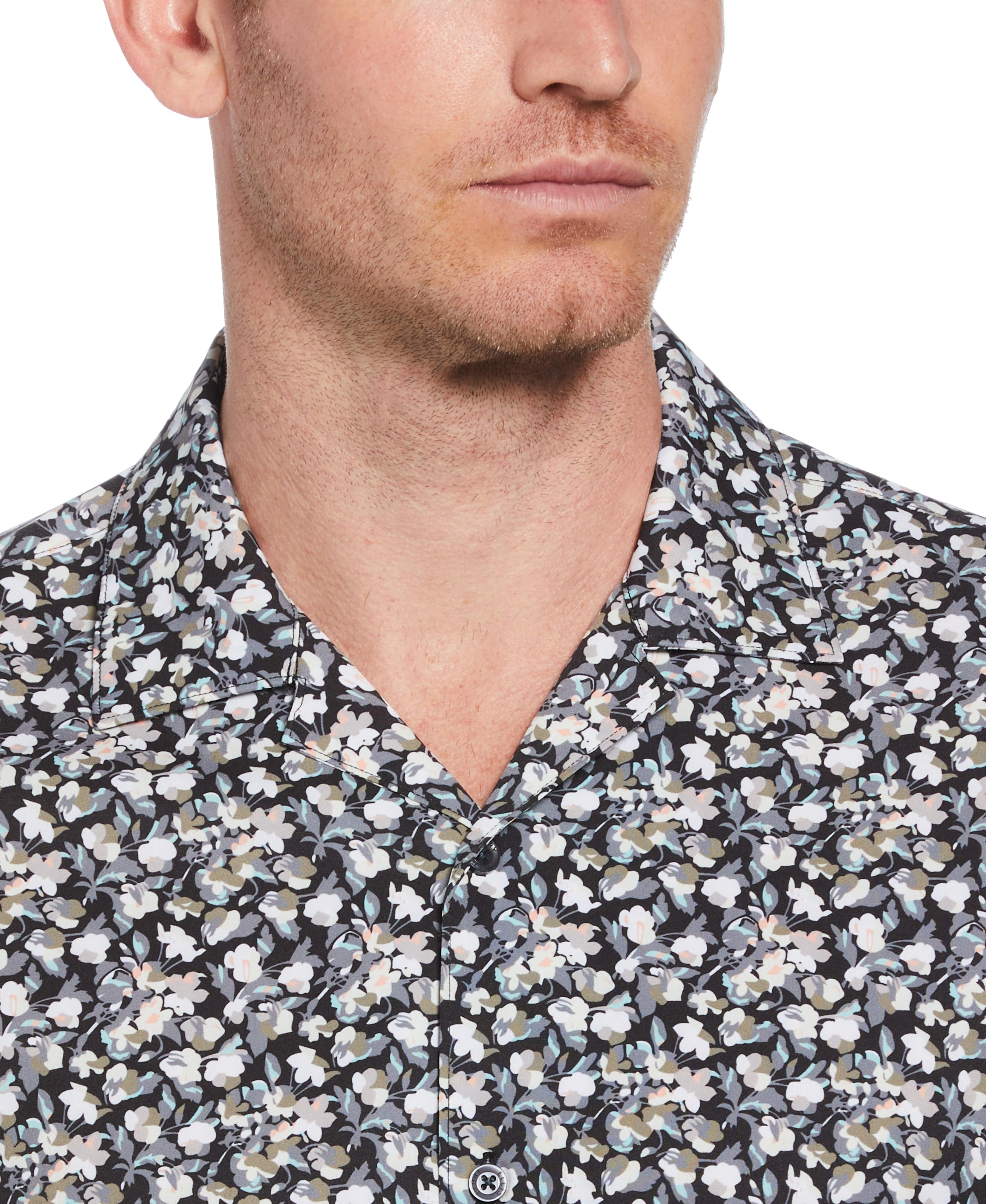 Total Stretch Mini Floral Print Shirt