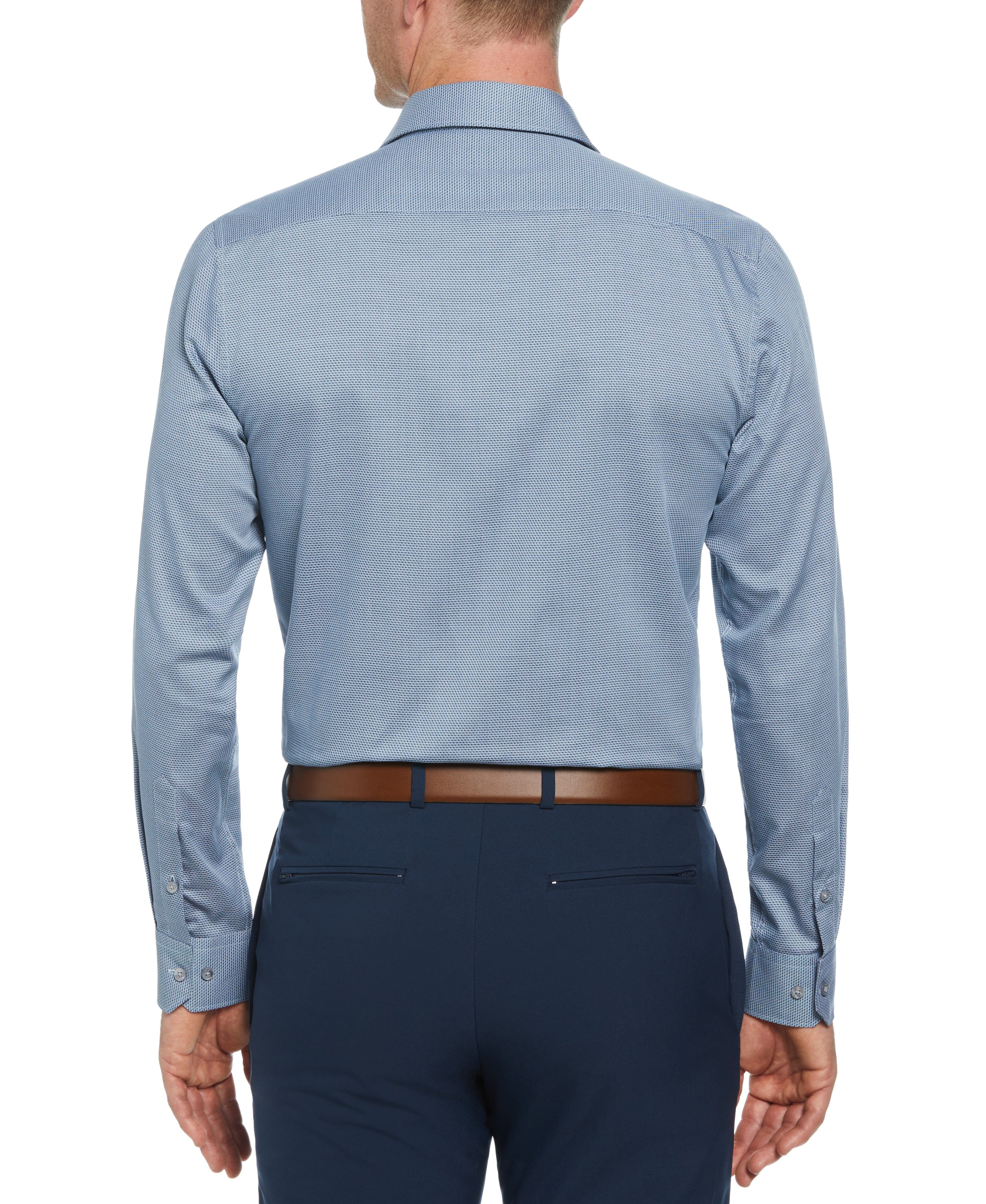 Slim Fit Button-Down Double Edge Dobby Dress Shirt