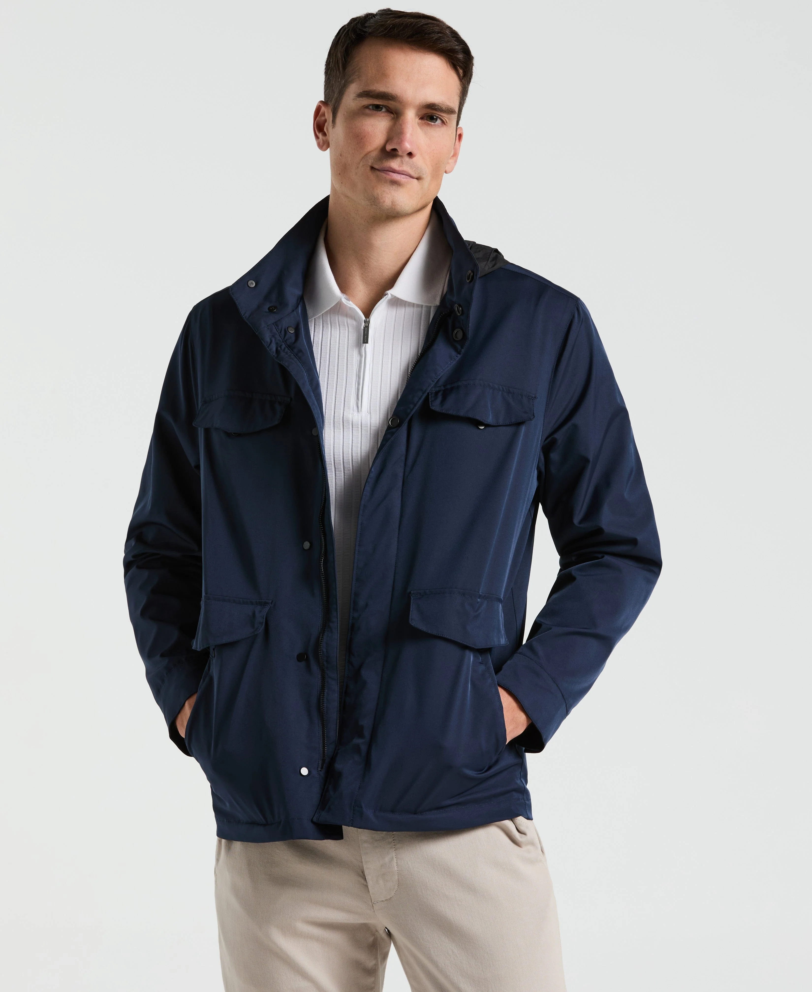 Iridescent Twill 6-Pocket Jacket