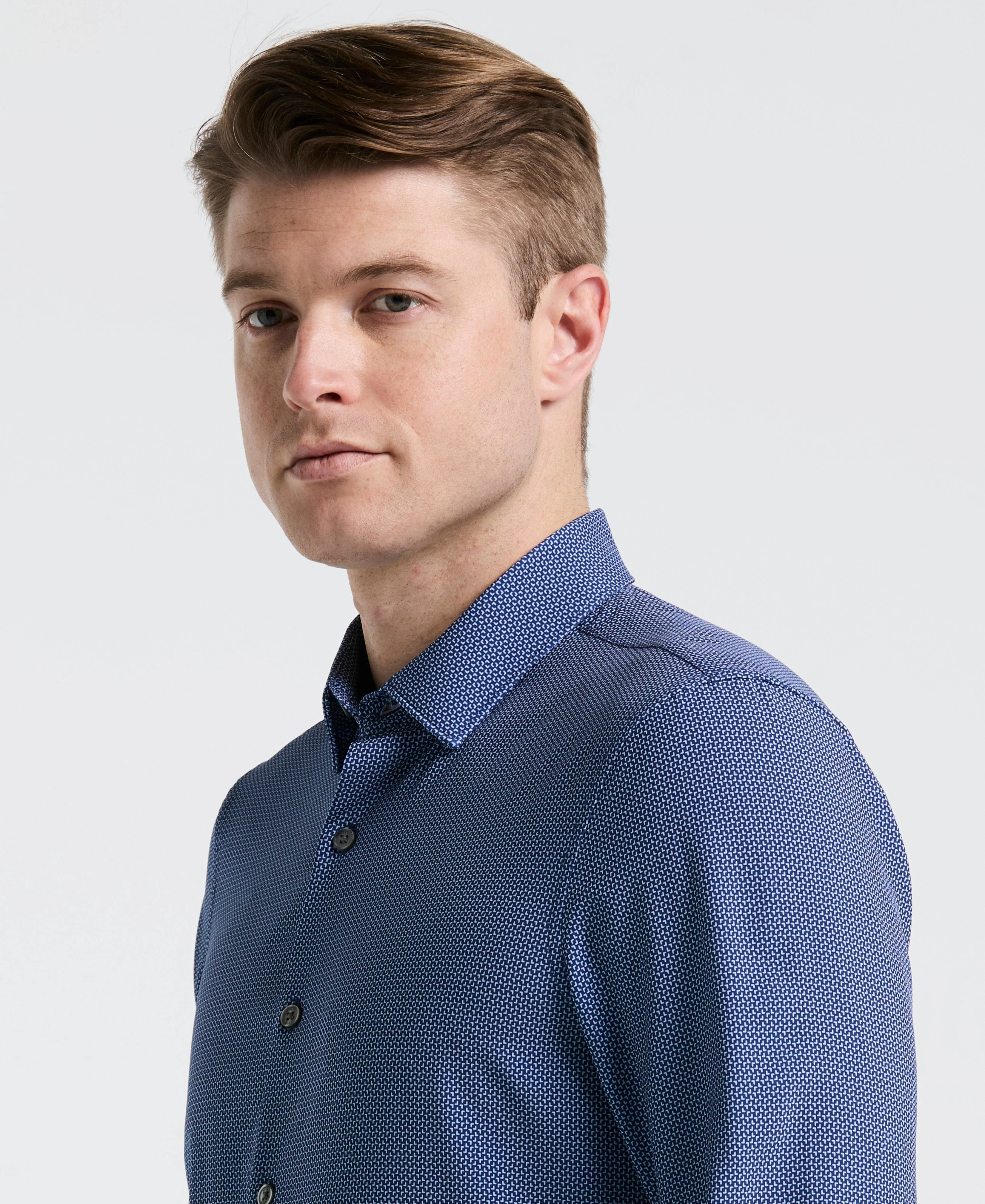 Slim Fit Float Total Stretch Pattern Shirt