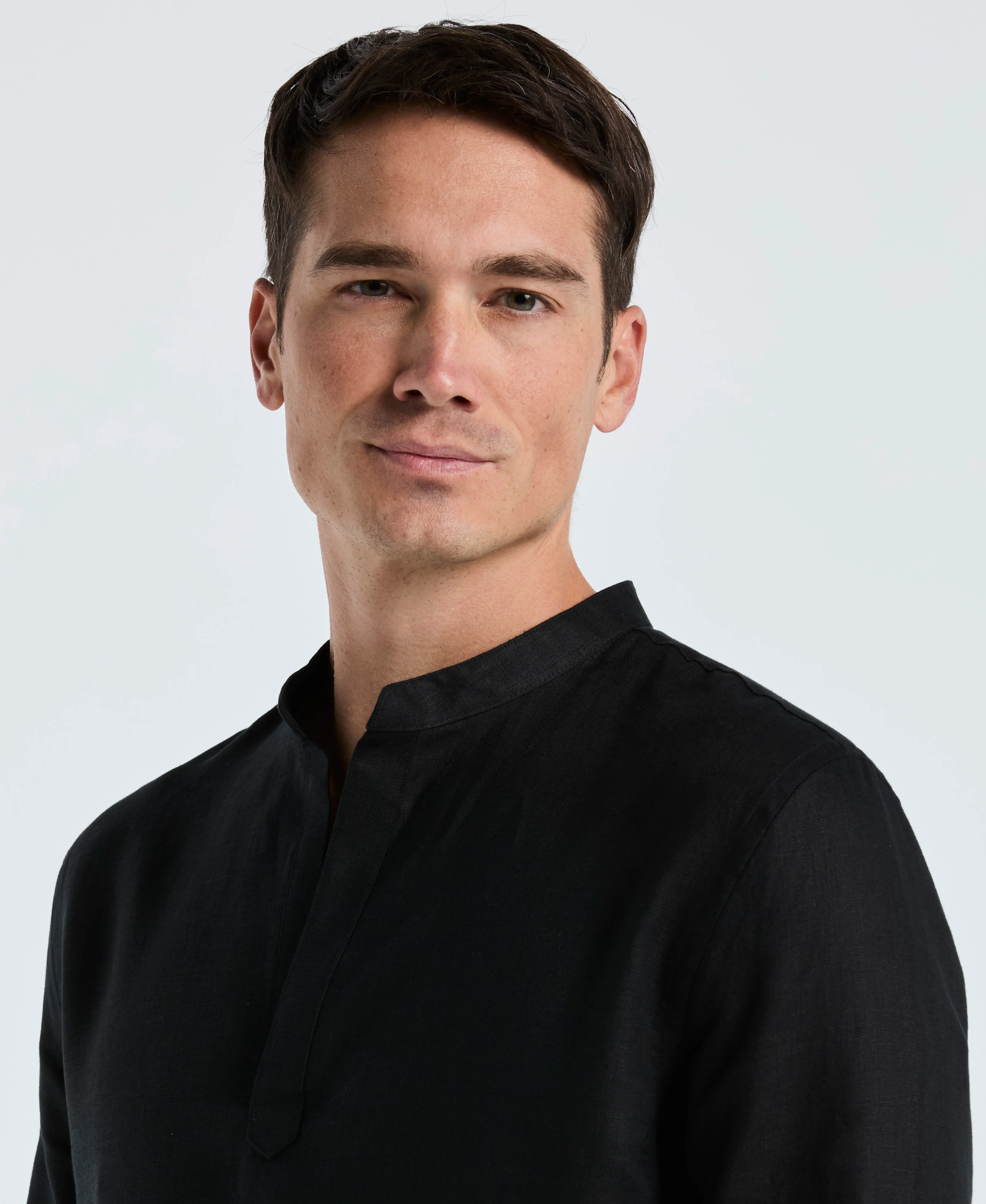 Solid Linen Popover Shirt