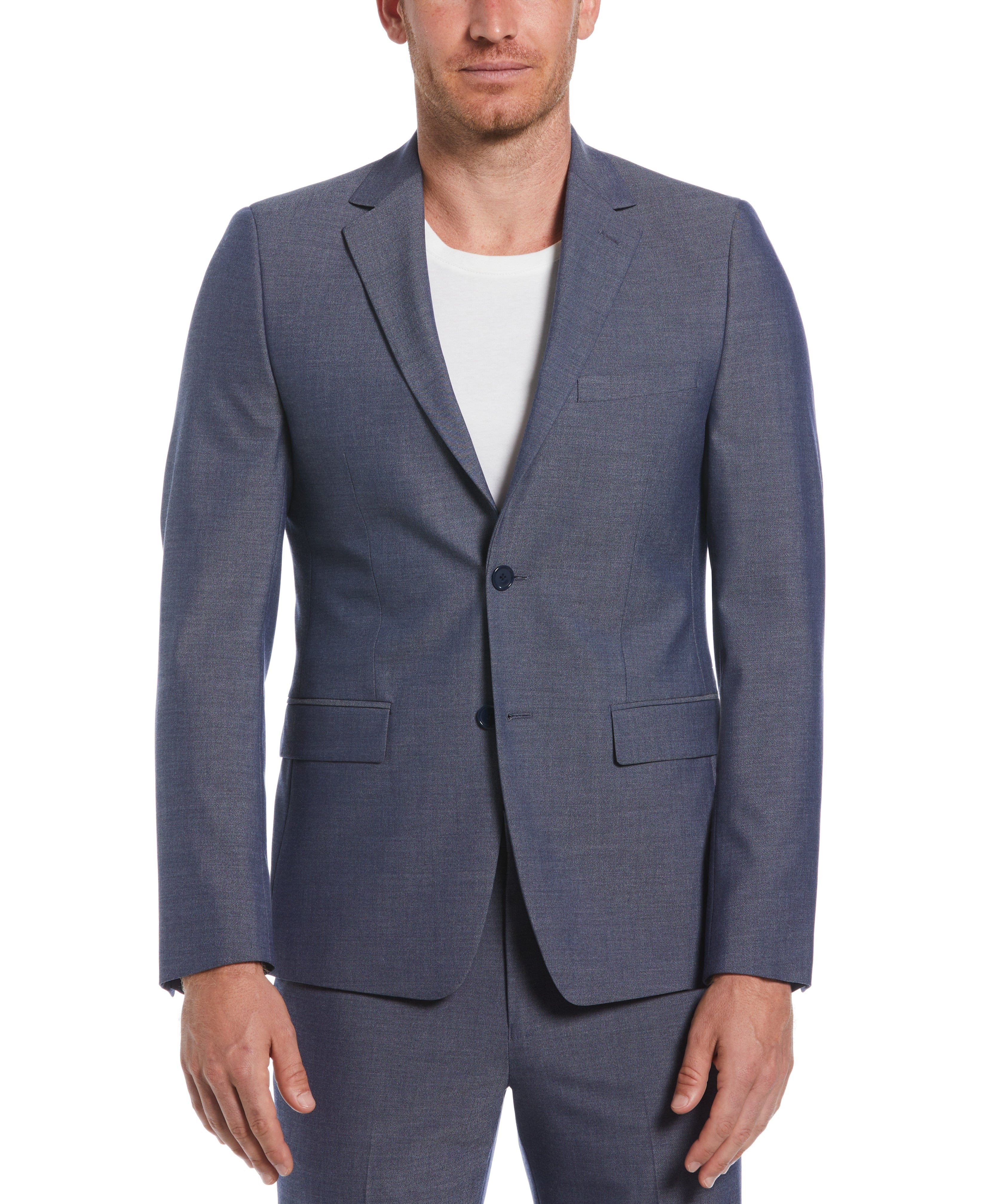 Skinny Fit Notch Lapel Iridescent Suit Jacket