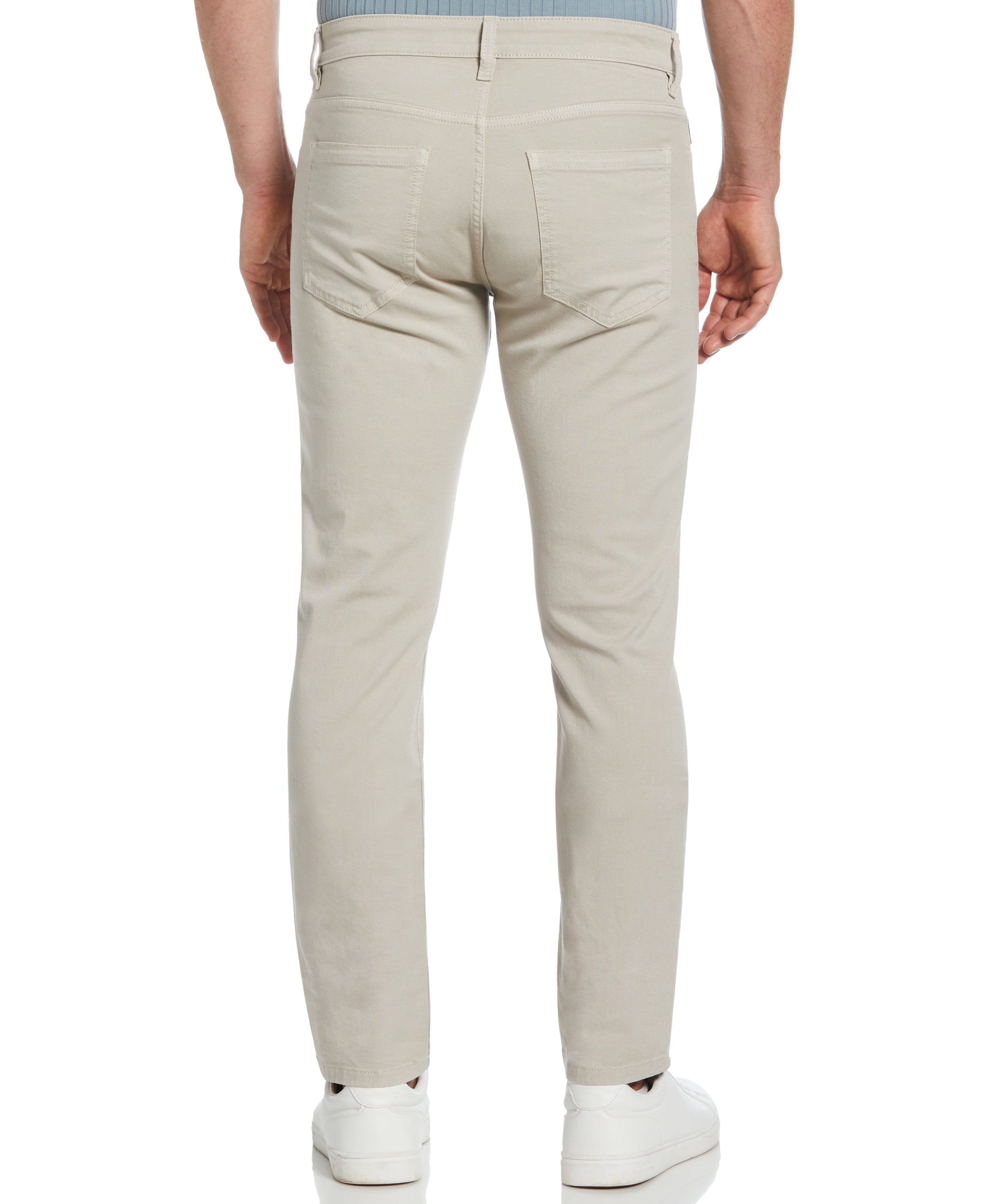 Slim Fit Dyed Solid Twill Five Pocket Pant