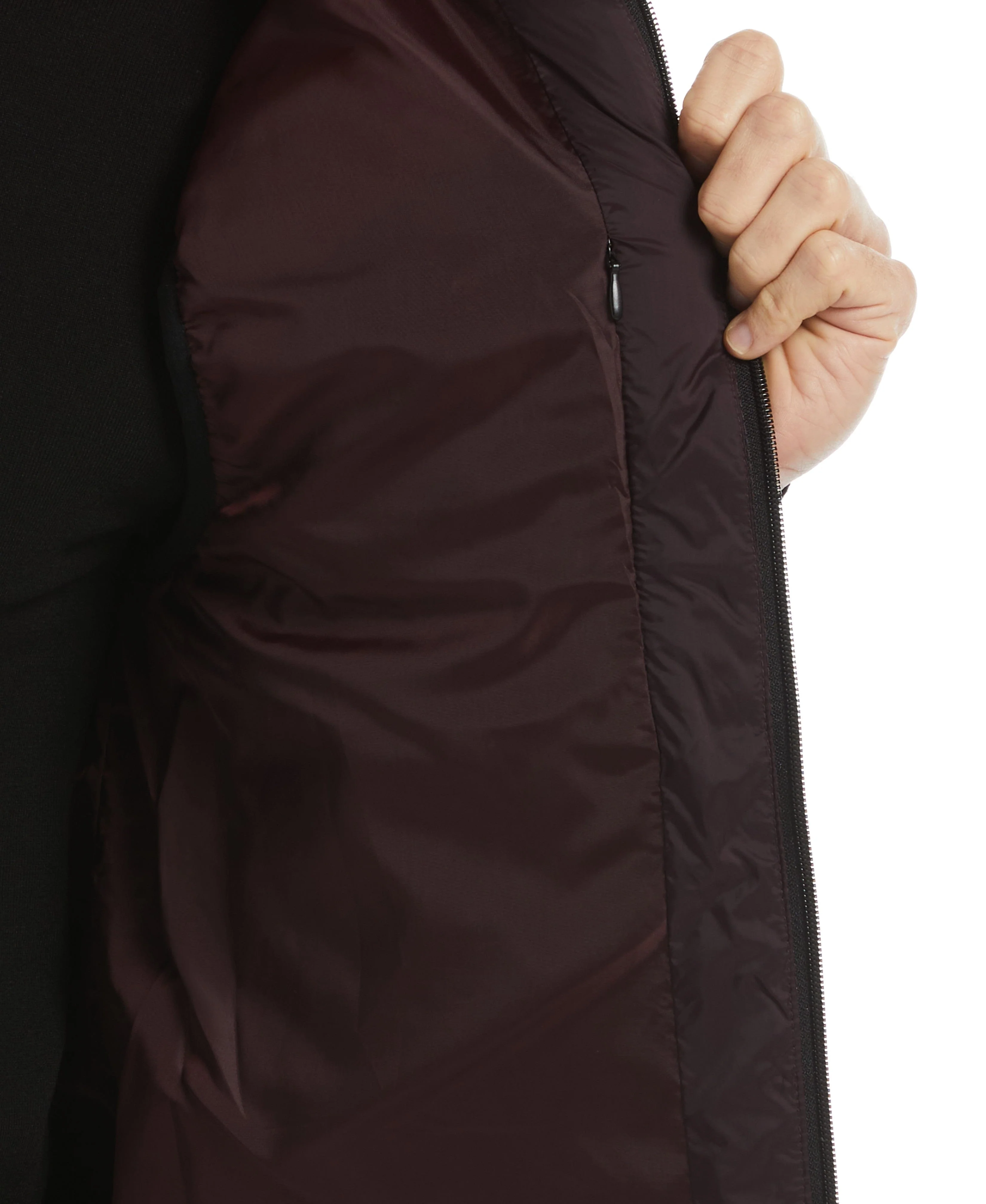 Lightweight Puffer Vest - Burgundy Red