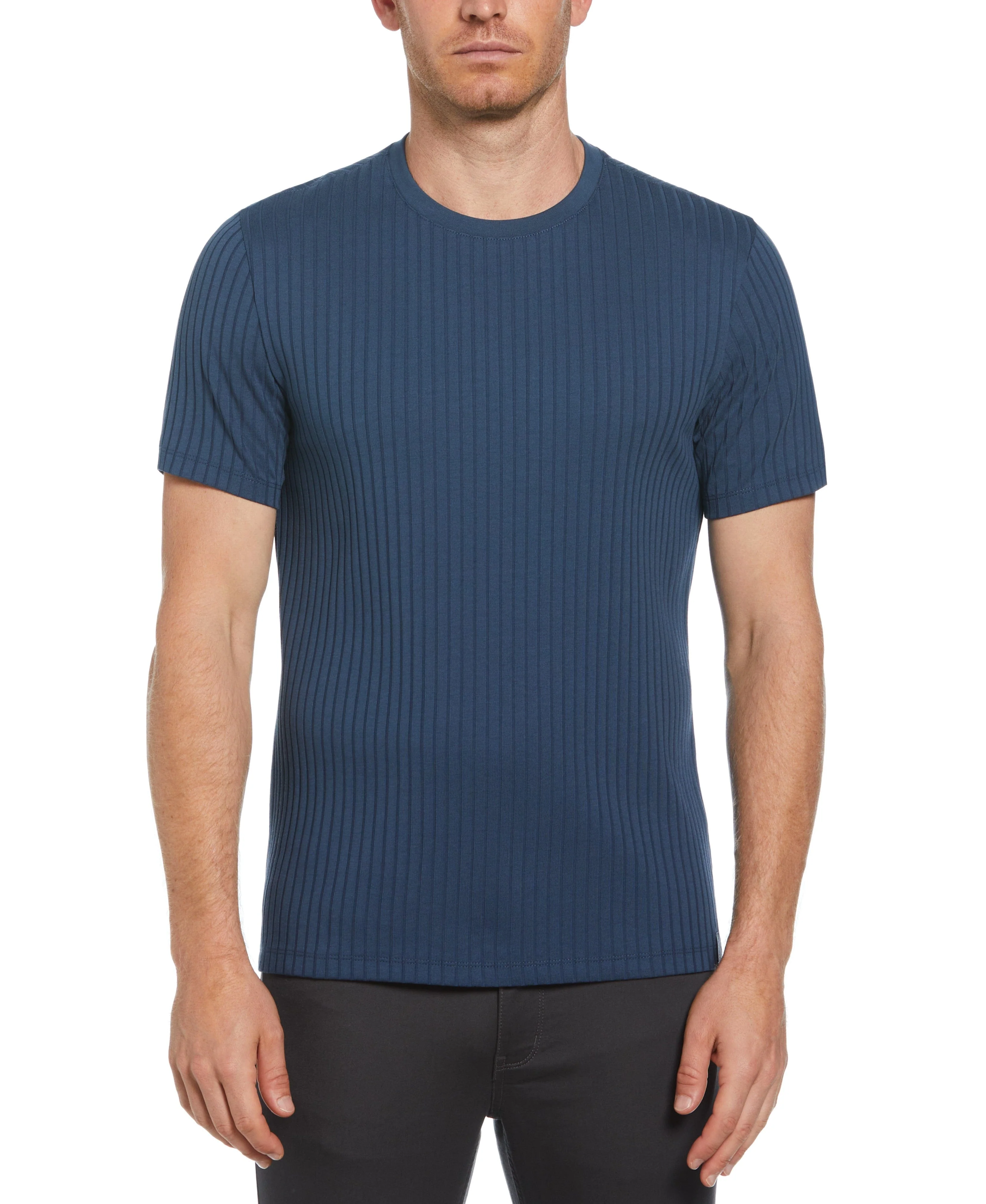 Ribbed Crew Neck Tee