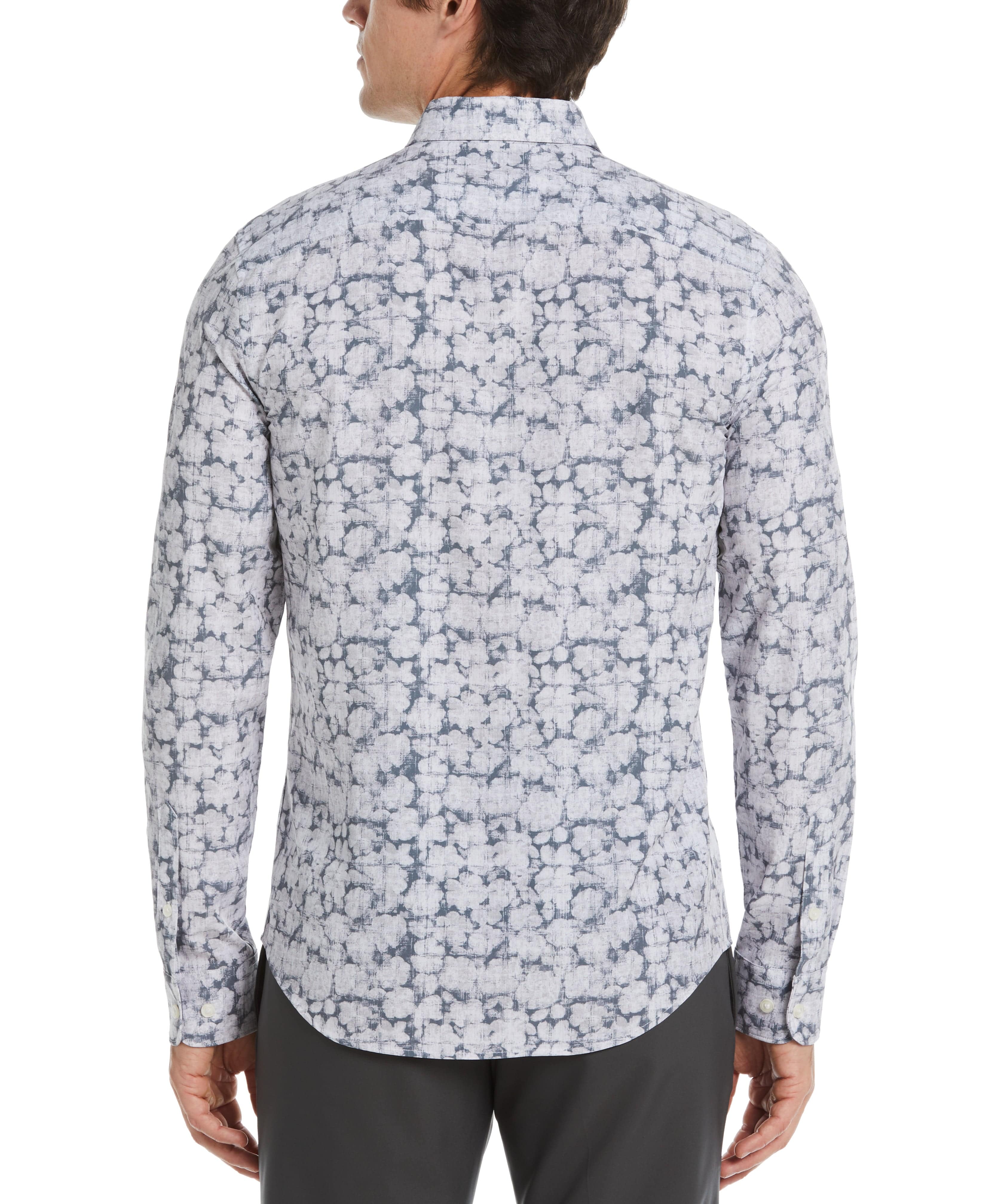 Total Stretch Slim Fit Abstract Floral Print Shirt