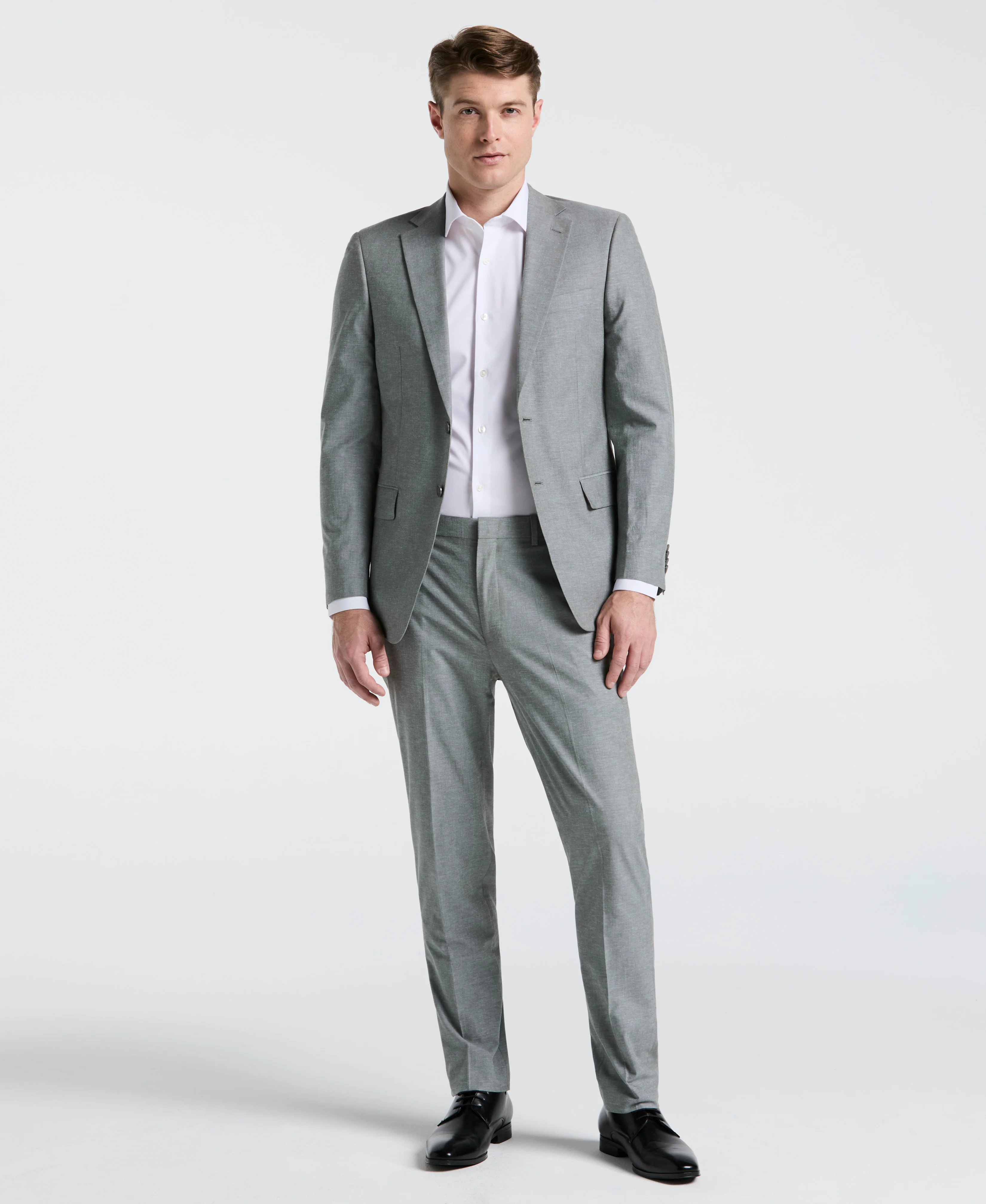 Slim Fit Solid Linen Blend Suit Jacket