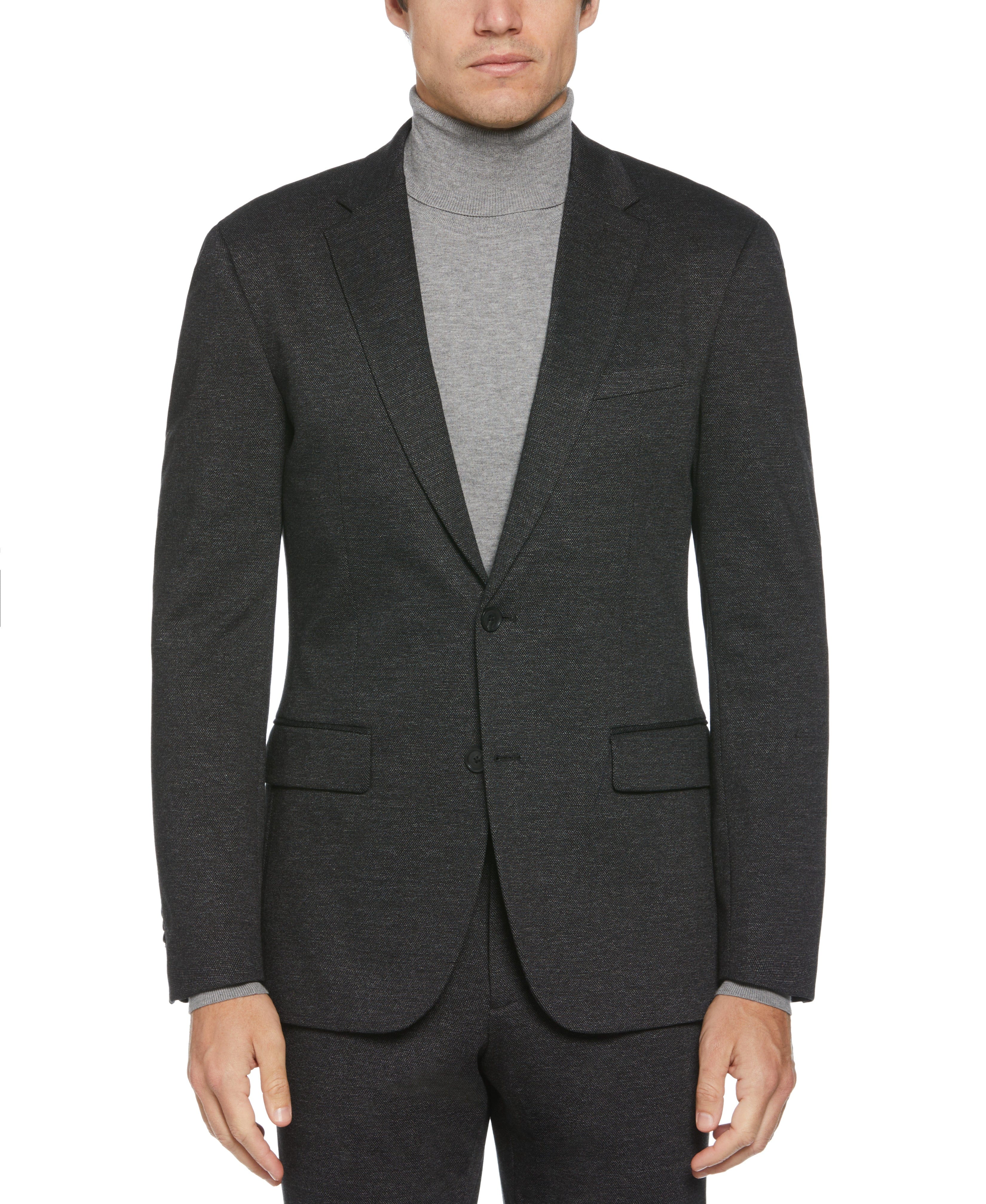 Slim Fit Two Tone Smart Knit Suit Jacket